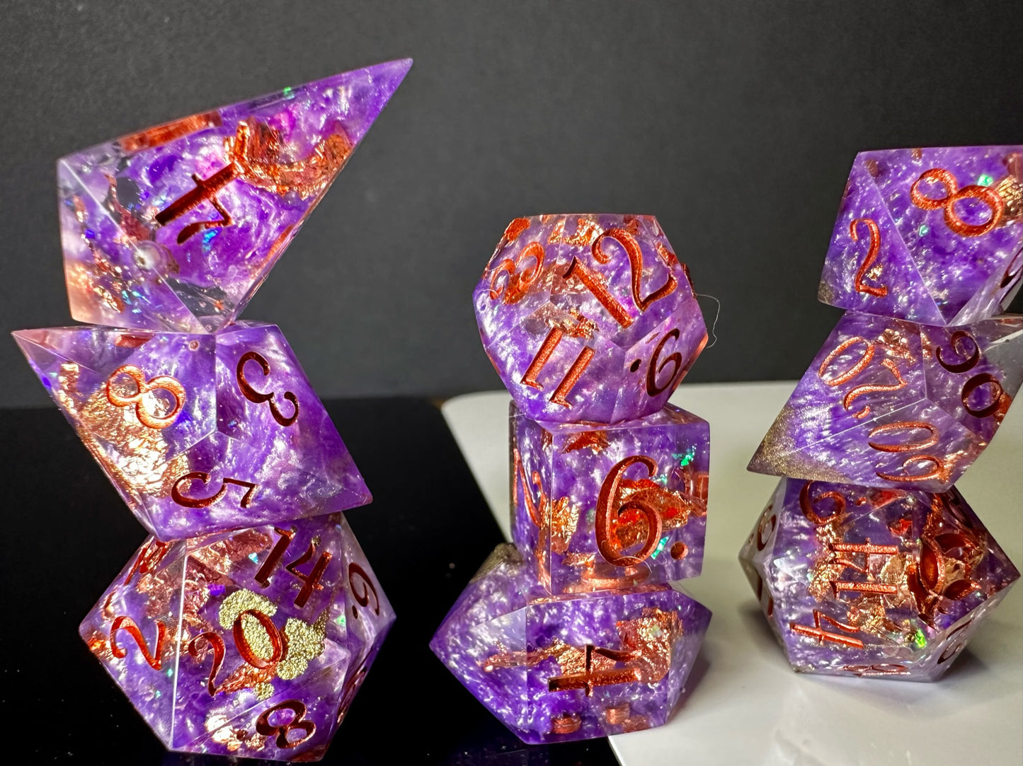 Purple Haze-8 piece polyhedral dice set