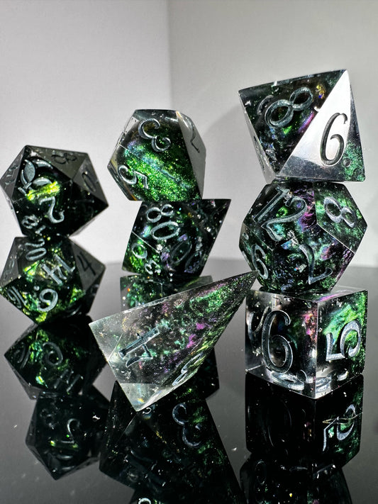 Enchanted Forest-8 piece polyhedral dice set