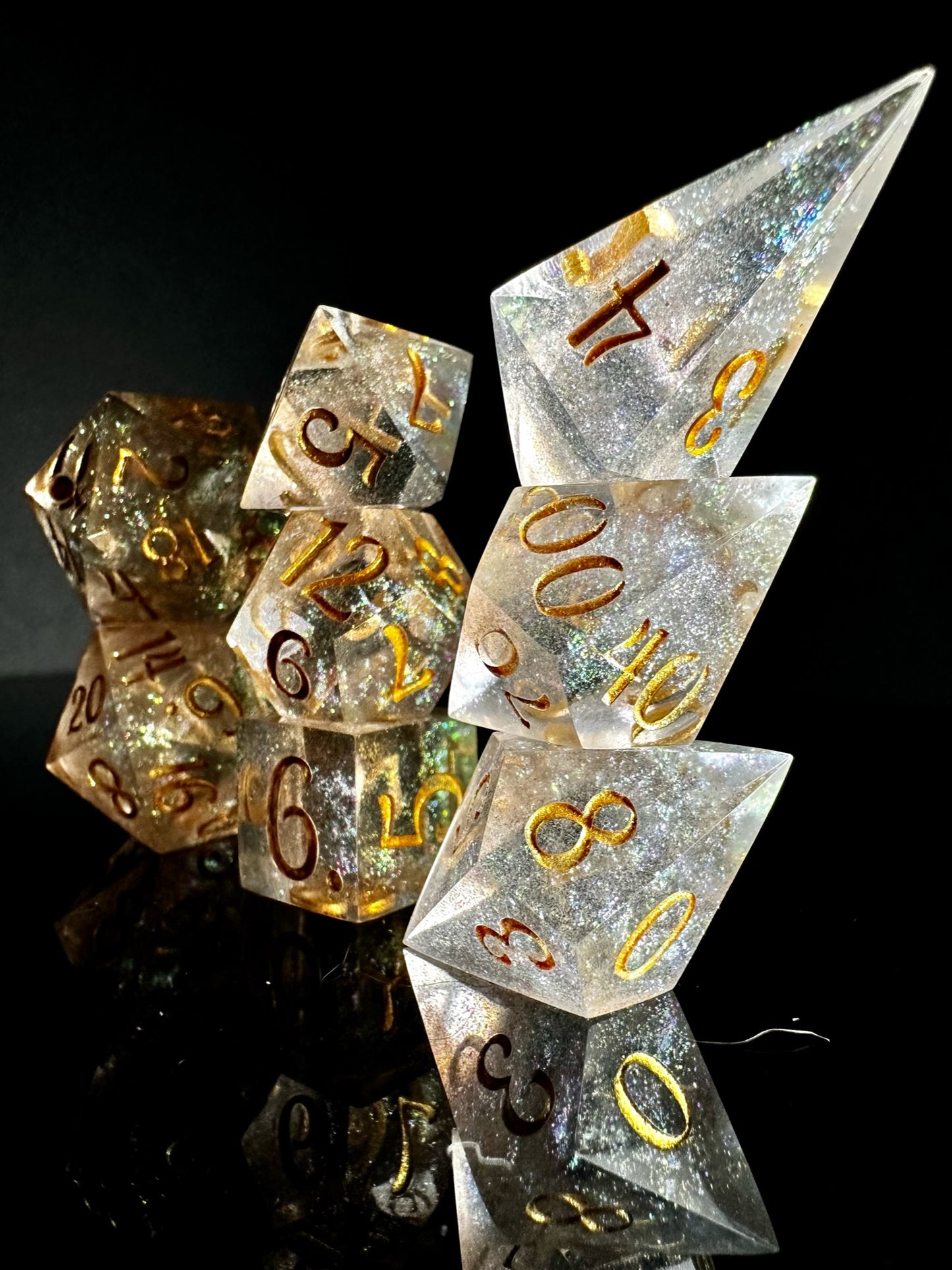 Field of Stars-8 piece polyhedral dice set