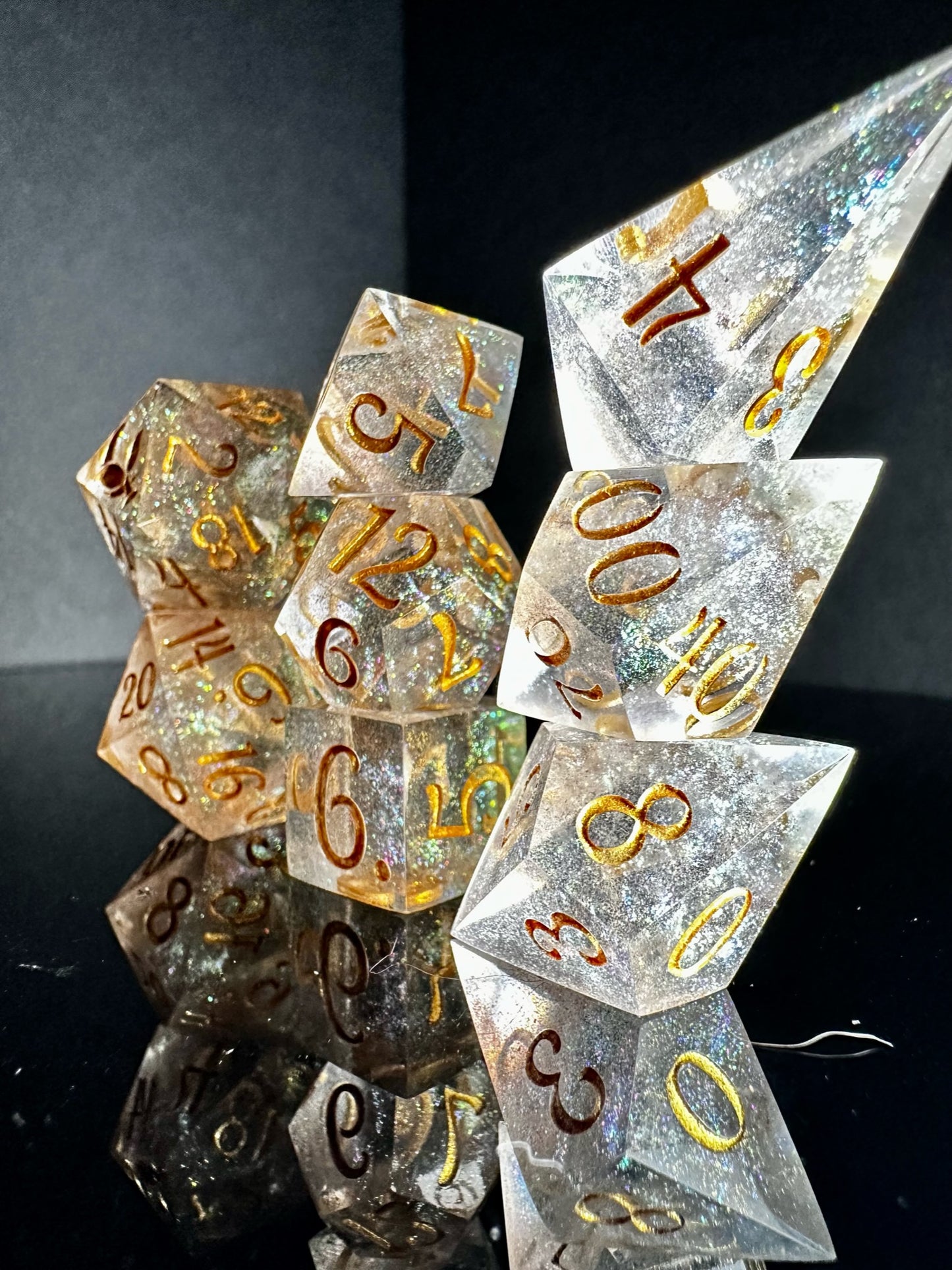 Field of Stars-8 piece polyhedral dice set