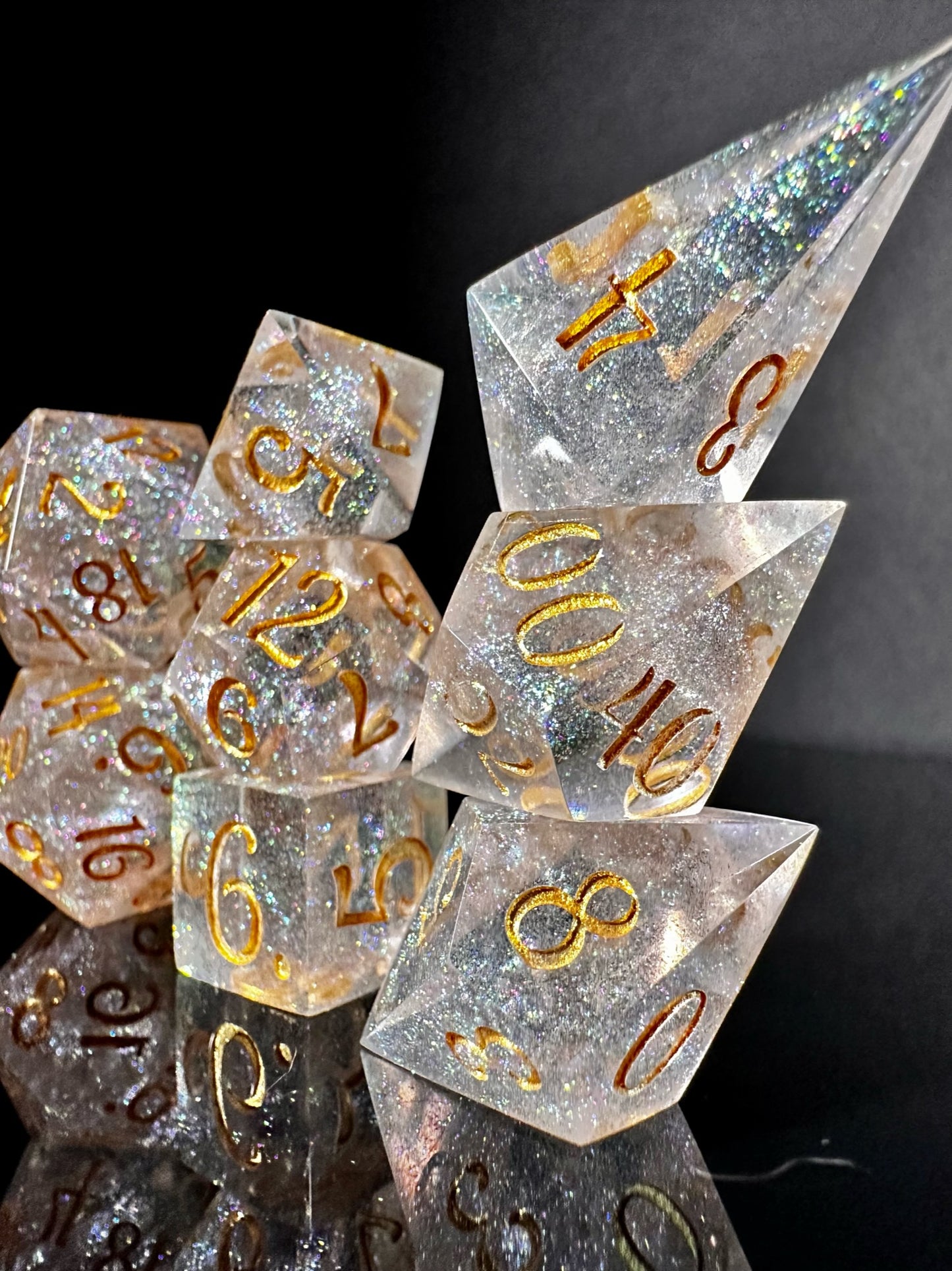 Field of Stars-8 piece polyhedral dice set