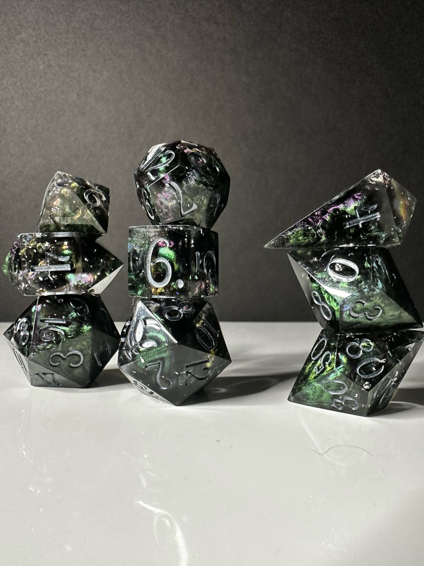 Enchanted Forest-8 piece polyhedral dice set