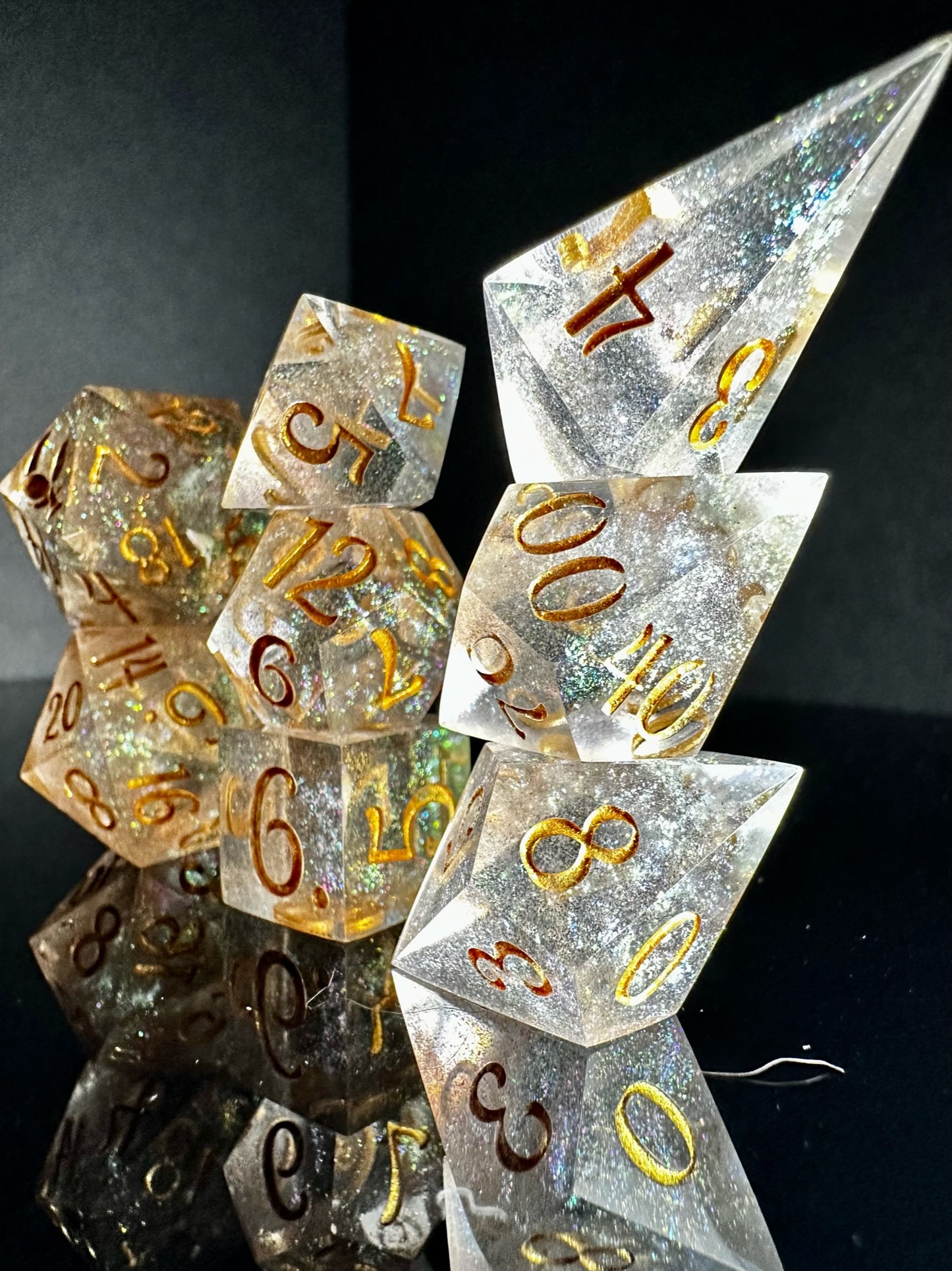 Field of Stars-8 piece polyhedral dice set