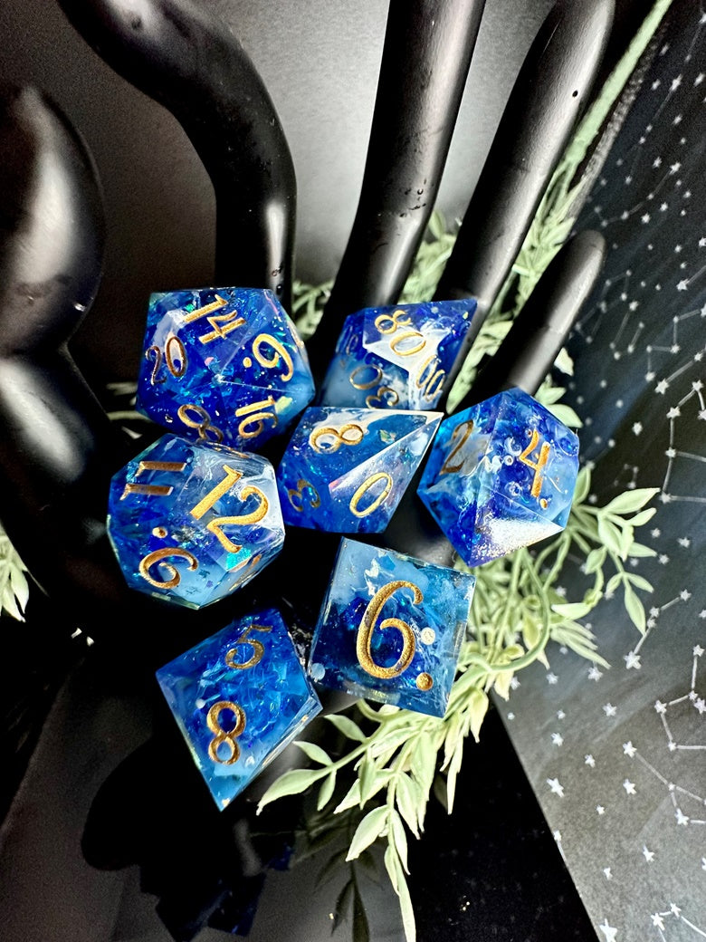 Wave Breaker- 8 piece polyhedral dice set