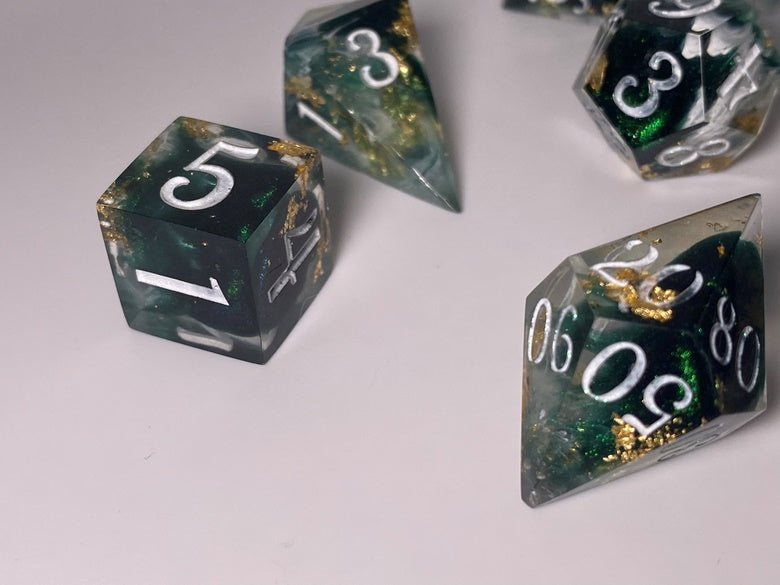 Sassenach -8 piece polyhedral dice set