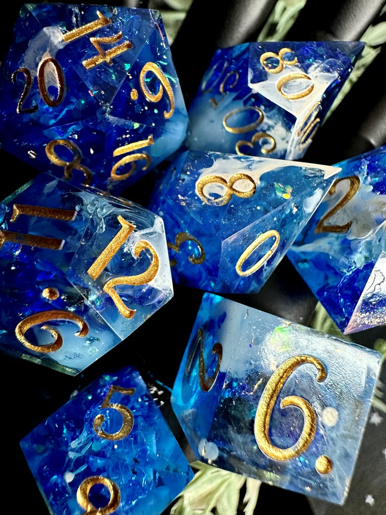 Wave Breaker- 8 piece polyhedral dice set
