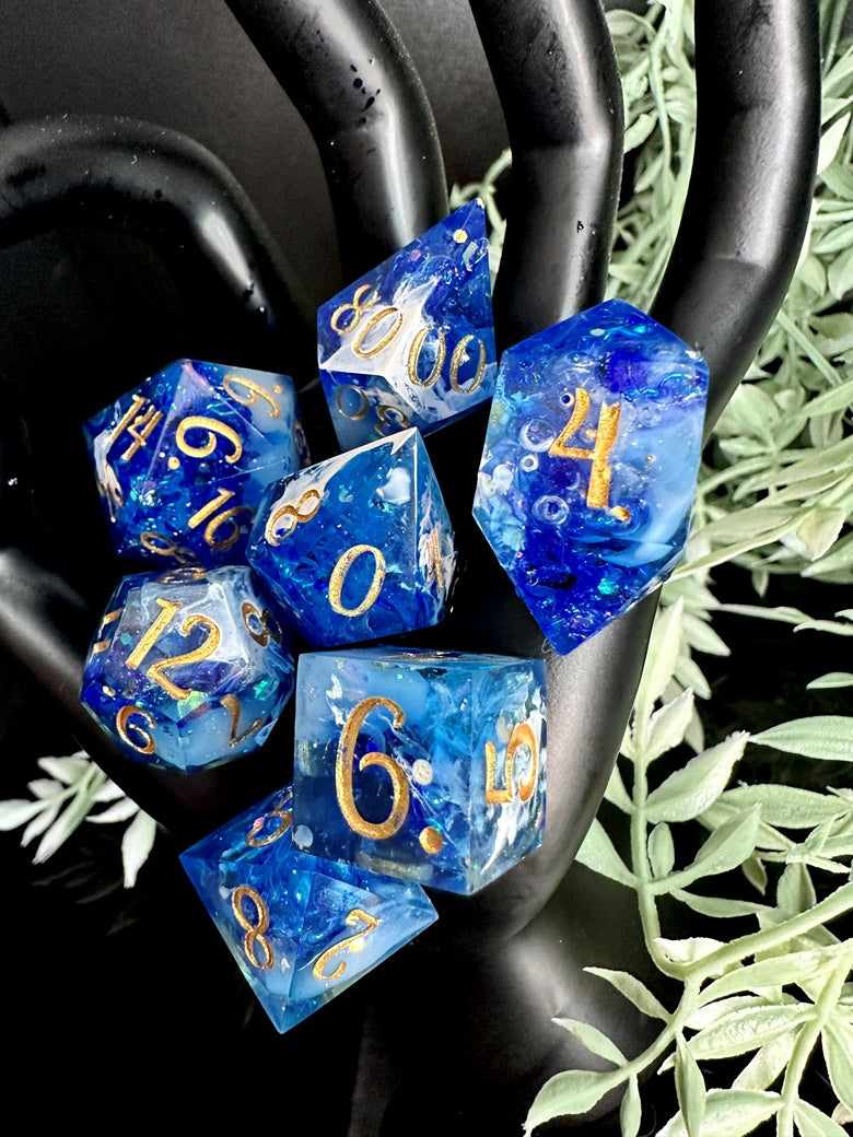 Wave Breaker- 8 piece polyhedral dice set