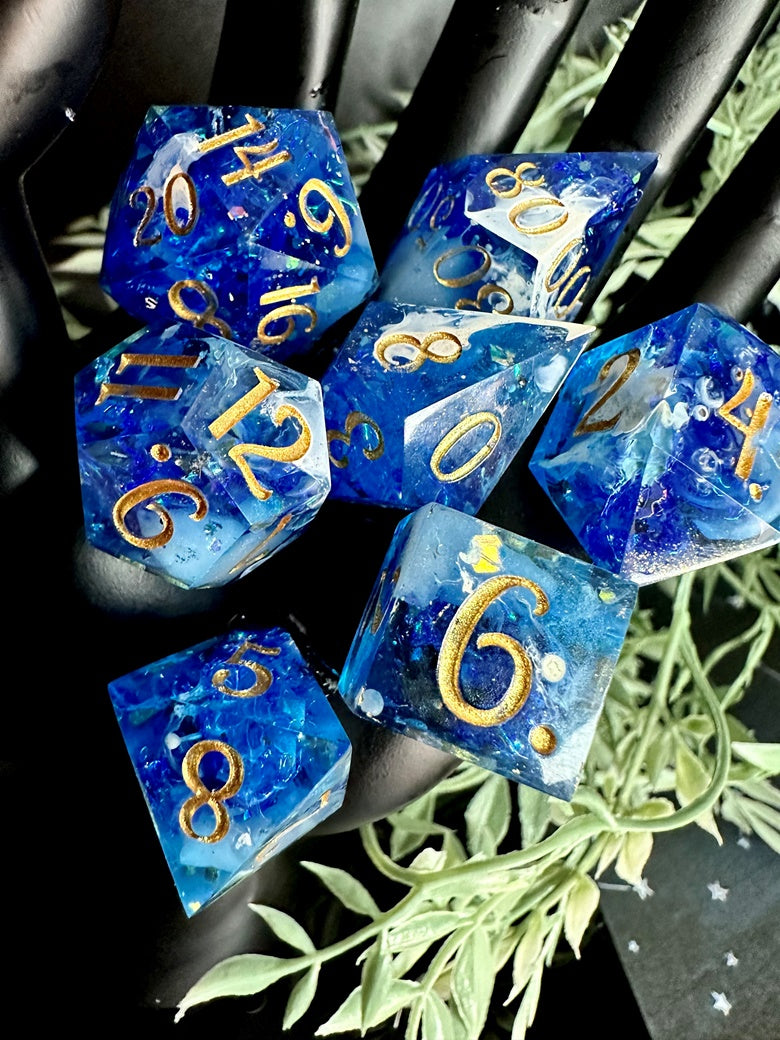 Wave Breaker- 8 piece polyhedral dice set