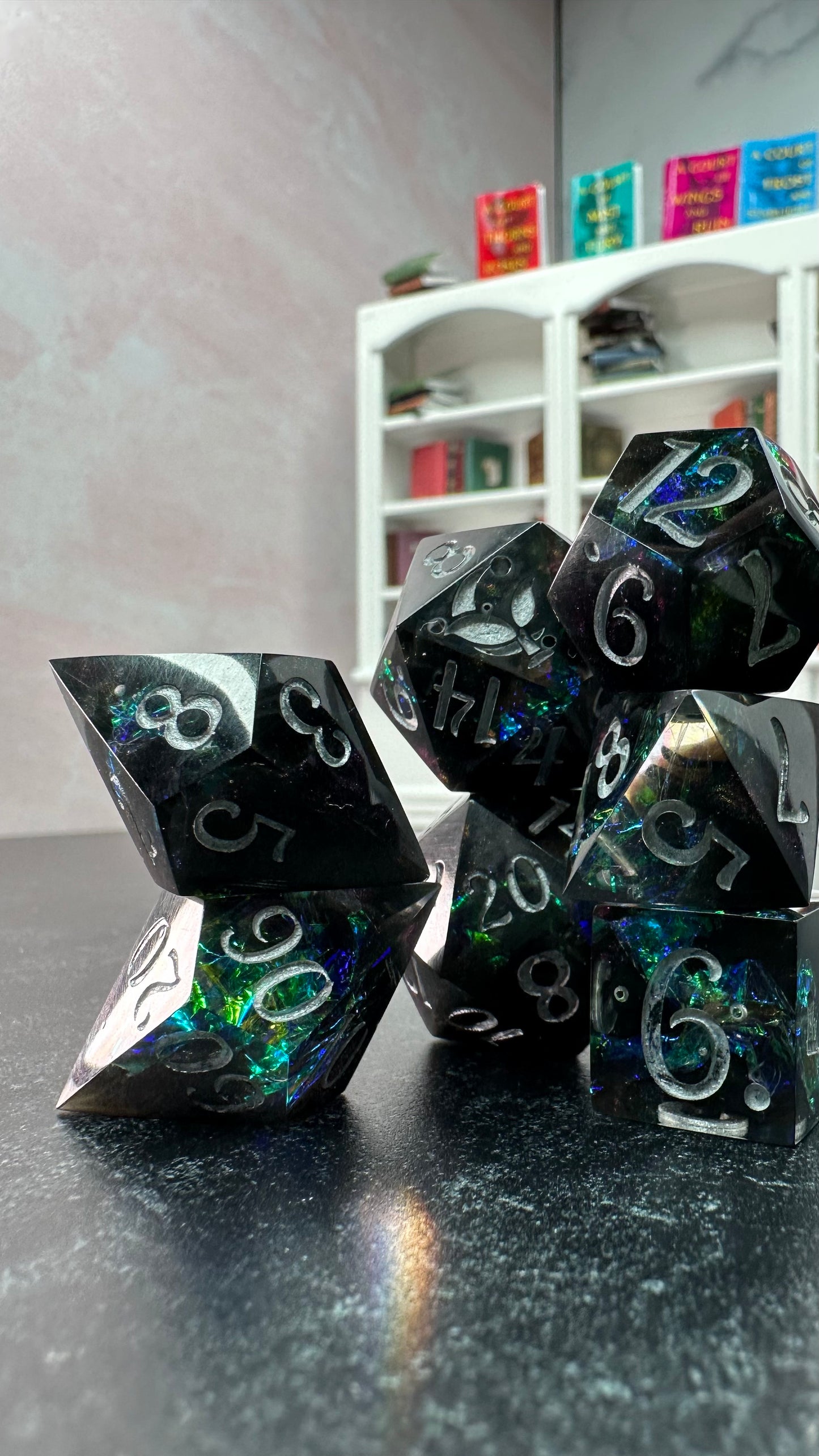 Cauldron Made- 8 piece polyhedral dice set-Pobody's Nerfect