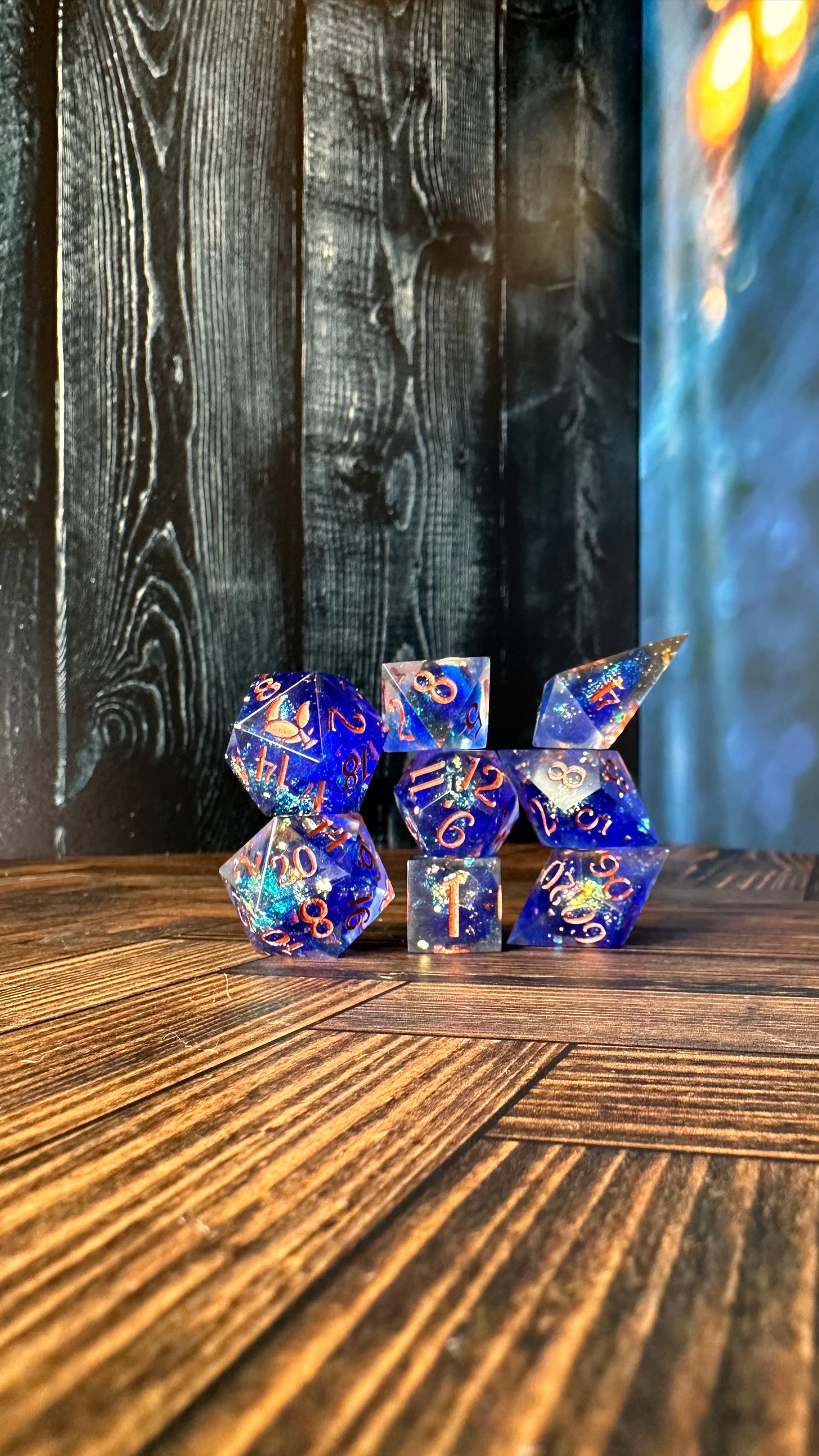 Dorian-8 piece polyhedral dice set