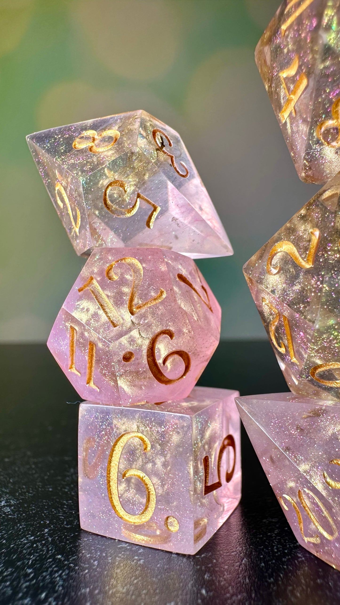 Celestina - 8 piece polyhedral dice set