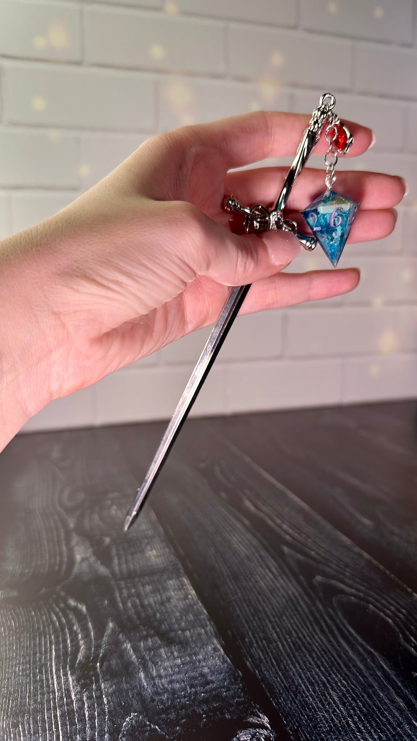 Blue and Purple Dice Dagger
