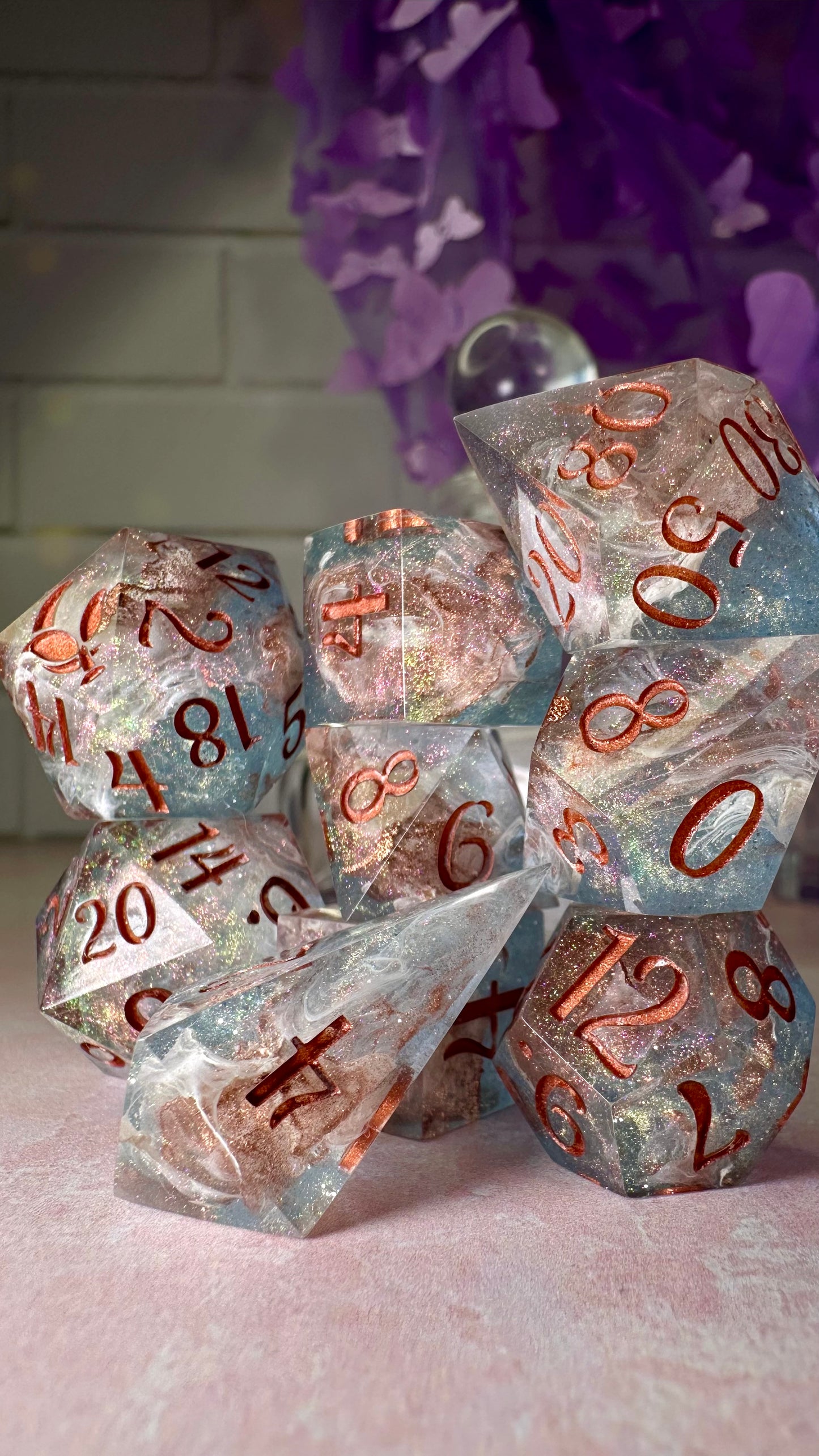 Carriage Ride- 8 piece polyhedral dice set