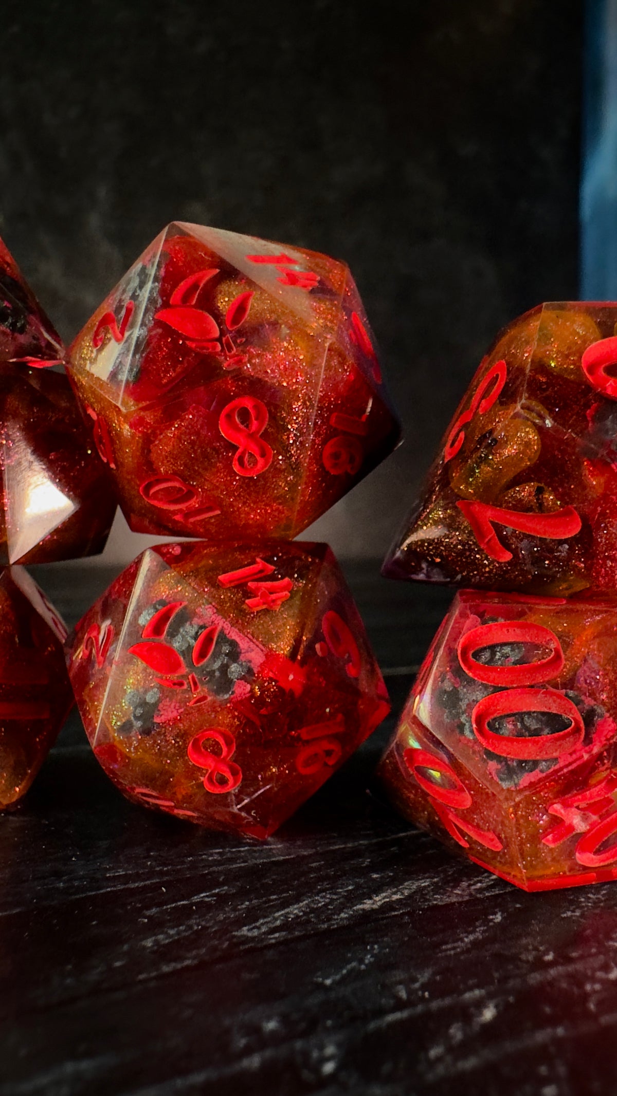 “Carl and I made a baby” -8 piece polyhedral dice set (Large)