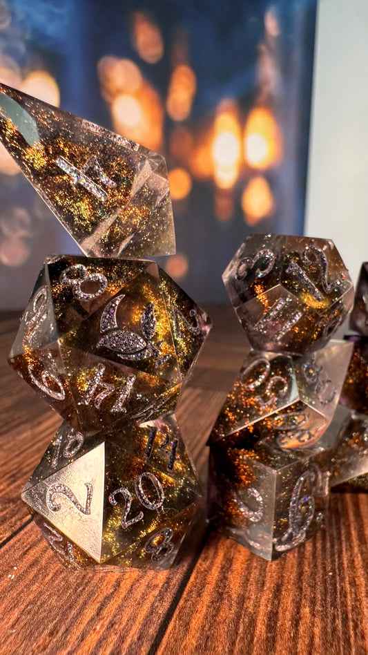 The Shadow of Death- 8 piece polyhedral dice set