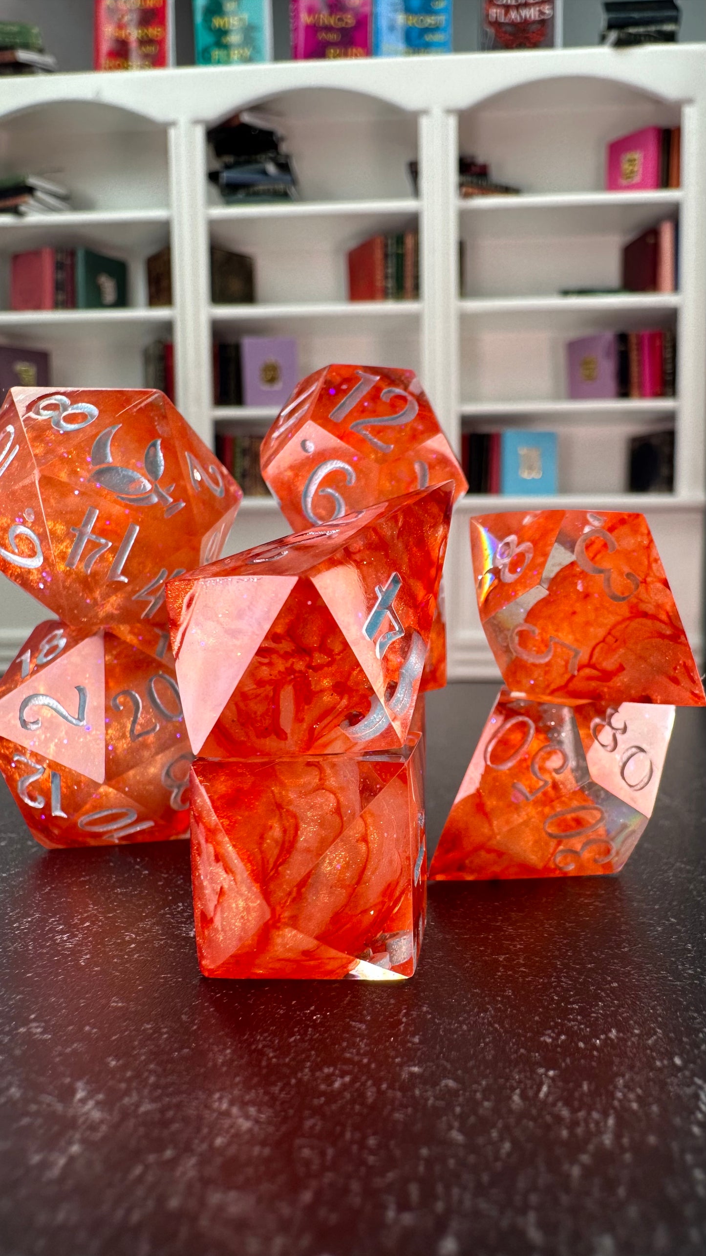 Firebird- 8 piece polyhedral dice set-Pobody's Nerfect