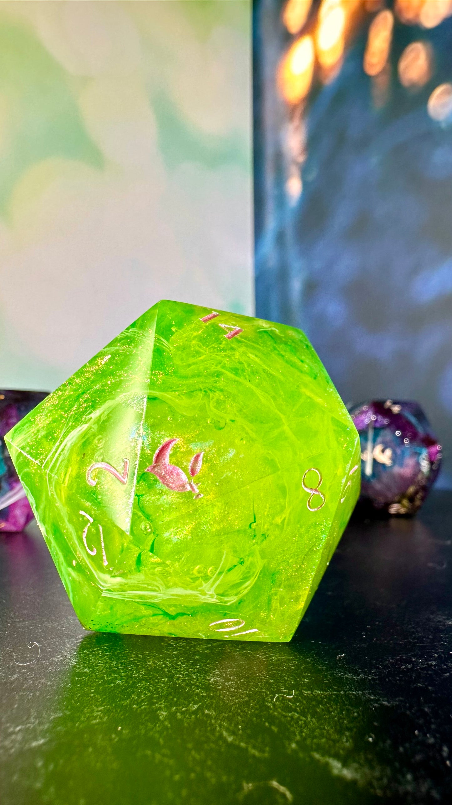 Spring Magic- 60 MM Logo d20 Paperweight Chonk (Beta) Pobody's Nerfect