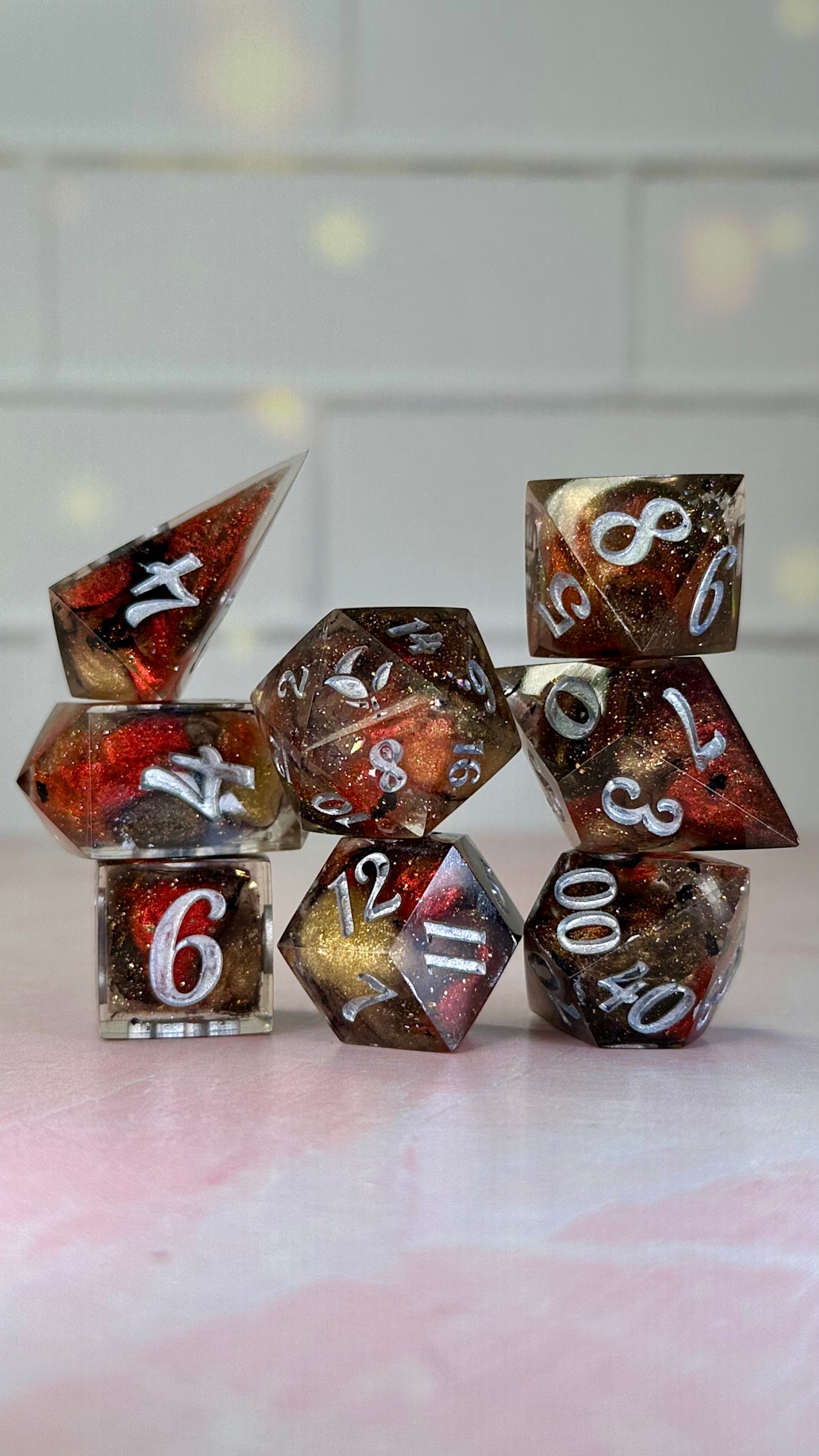 Daja-8 piece polyhedral dice set (Large)