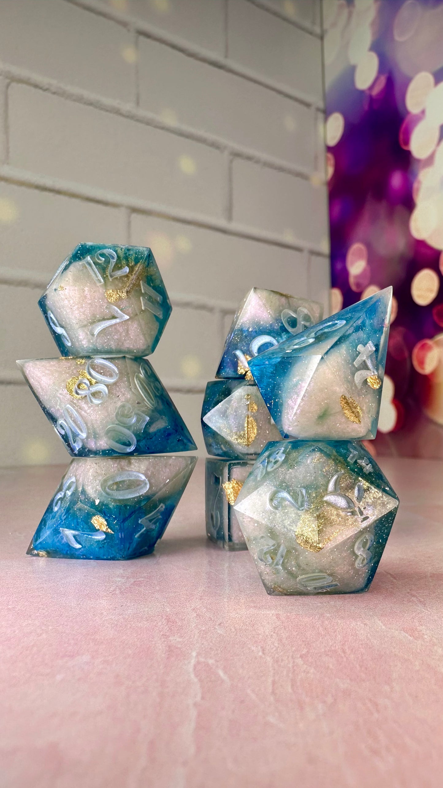 In All of Time and Space-8 piece polyhedral dice set (Large)