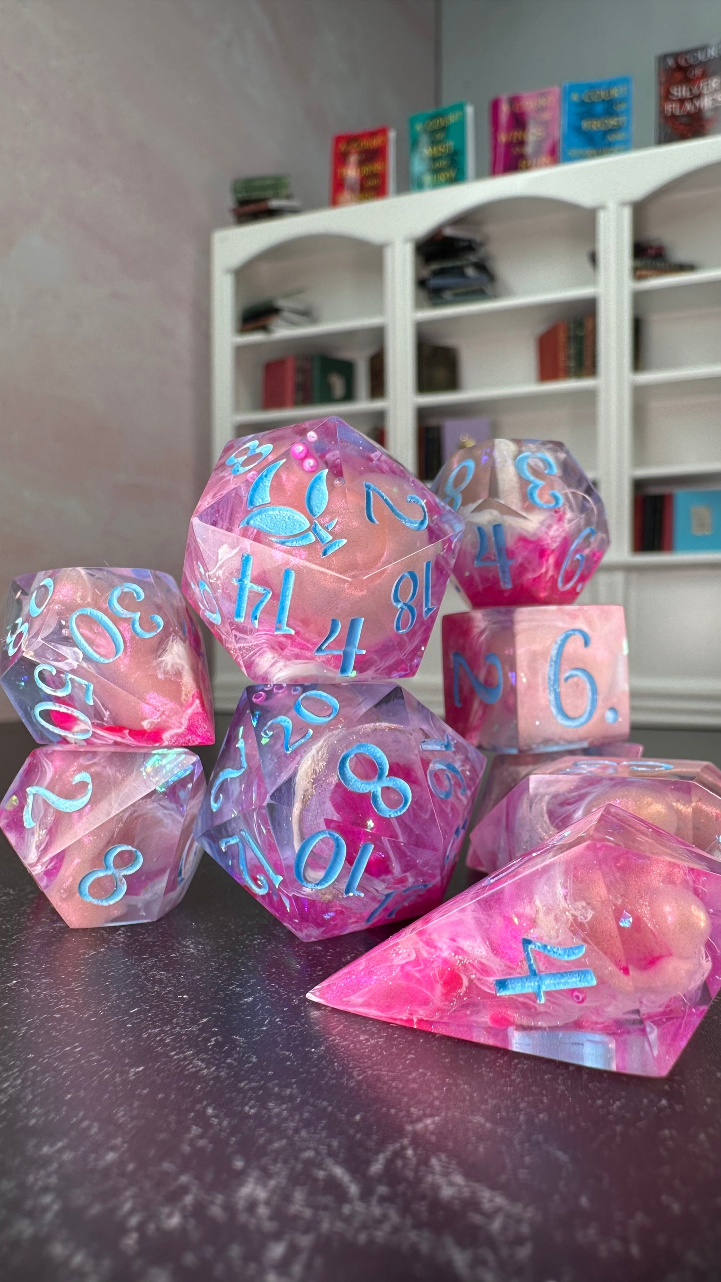 The Day Court- 8 piece polyhedral dice set