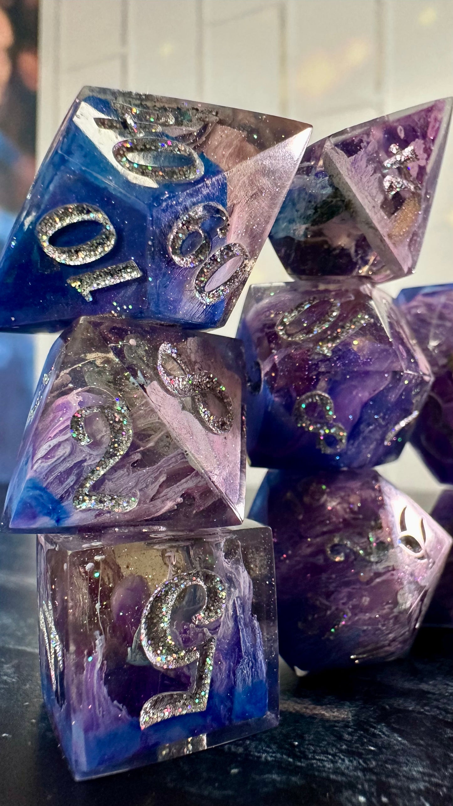 The Ozdust Ballroom-8 piece polyhedral dice set (Large) Pobody's Nerfect