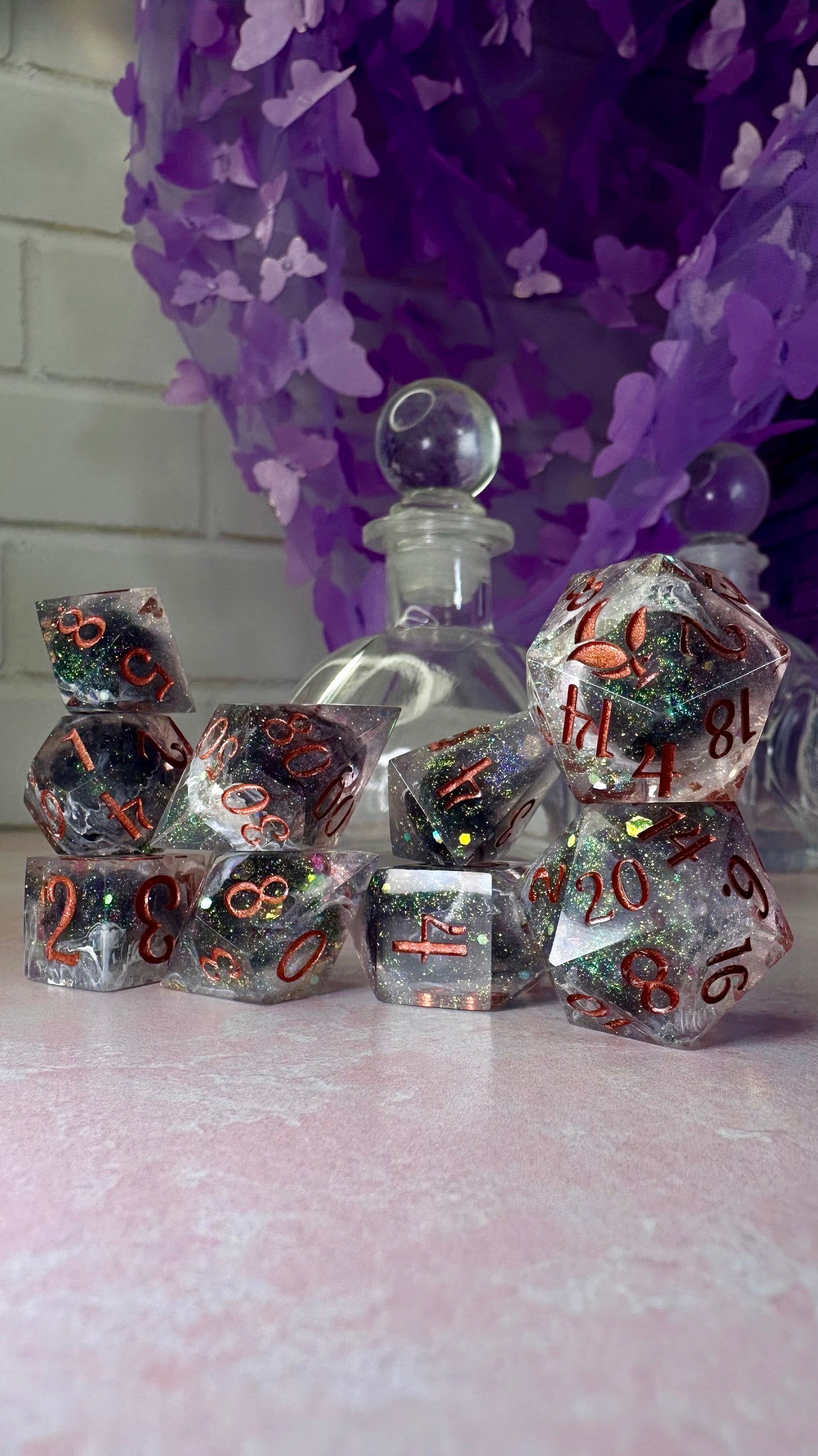 Colin's Dream- 8 piece polyhedral dice set