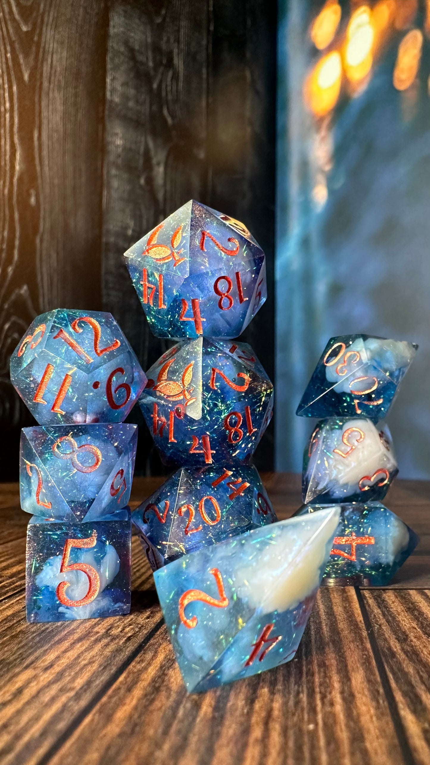 Yrene Towers-8 piece polyhedral dice set-Pobody's Nerfect