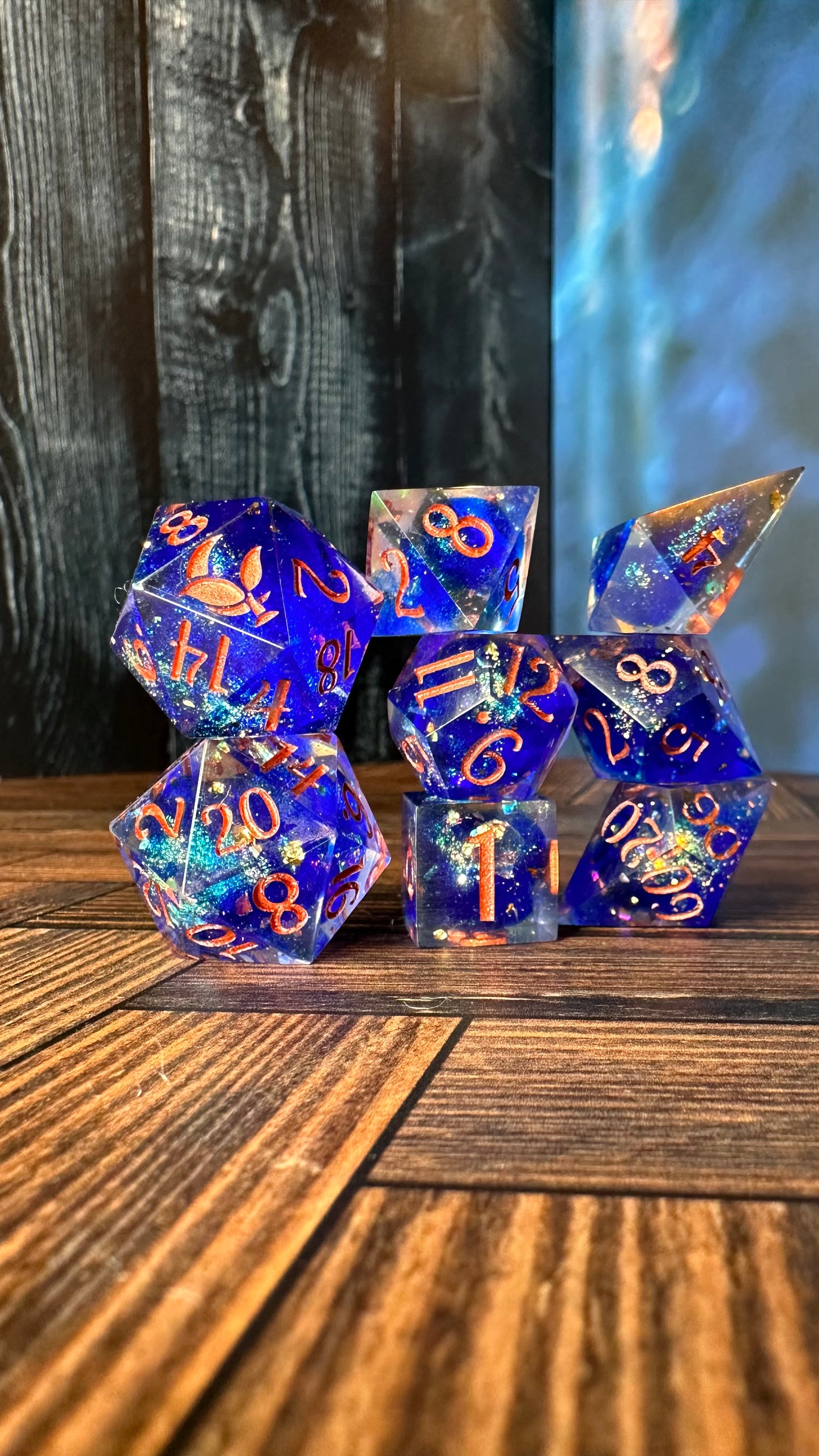 Dorian-8 piece polyhedral dice set