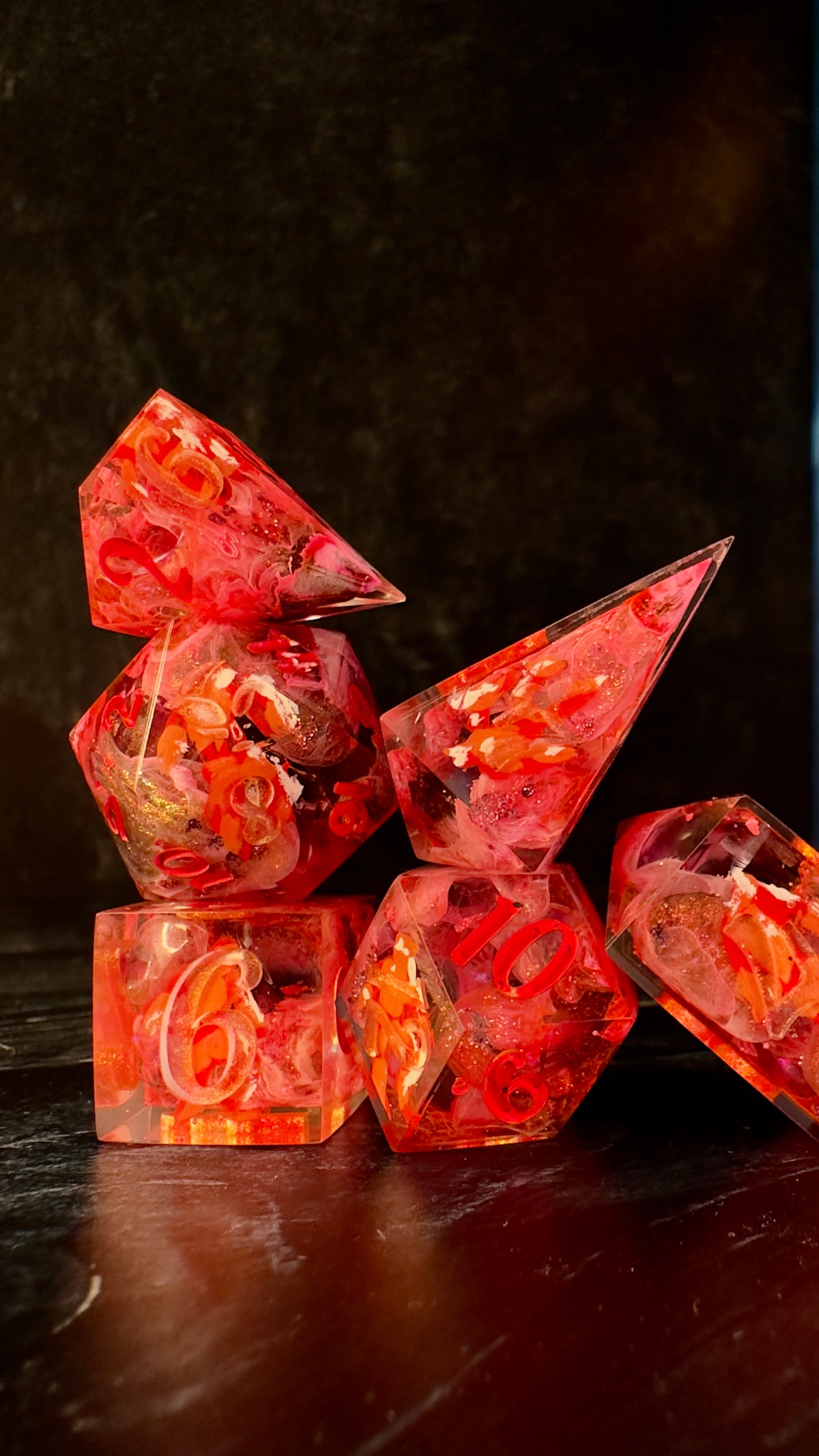 “I’m having a moment”   -8 piece polyhedral dice set (Large)