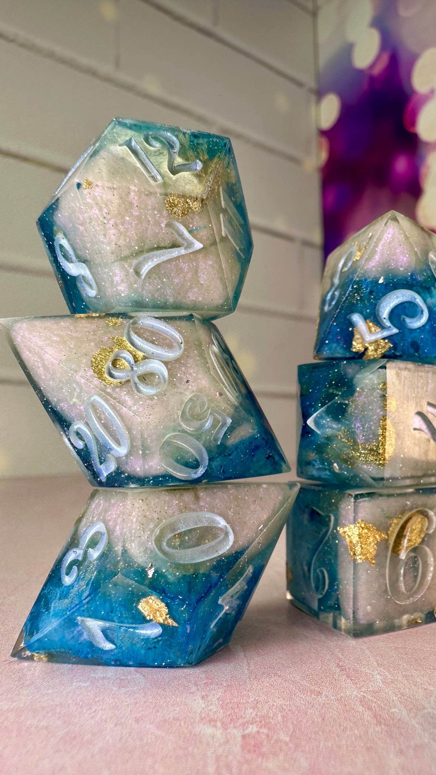 In All of Time and Space-8 piece polyhedral dice set (Large)