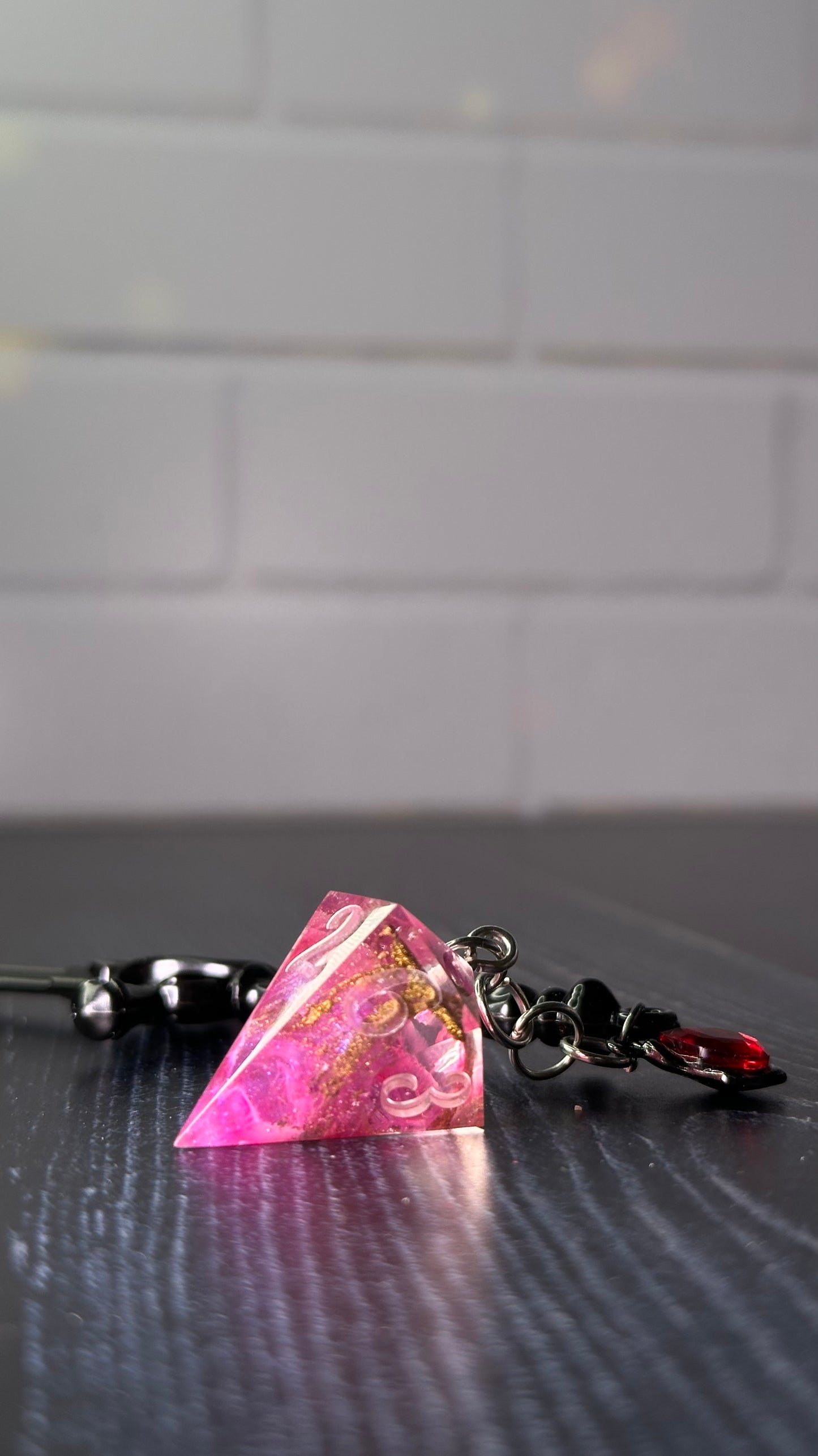 Purple Pink Shimmering Dice Dagger