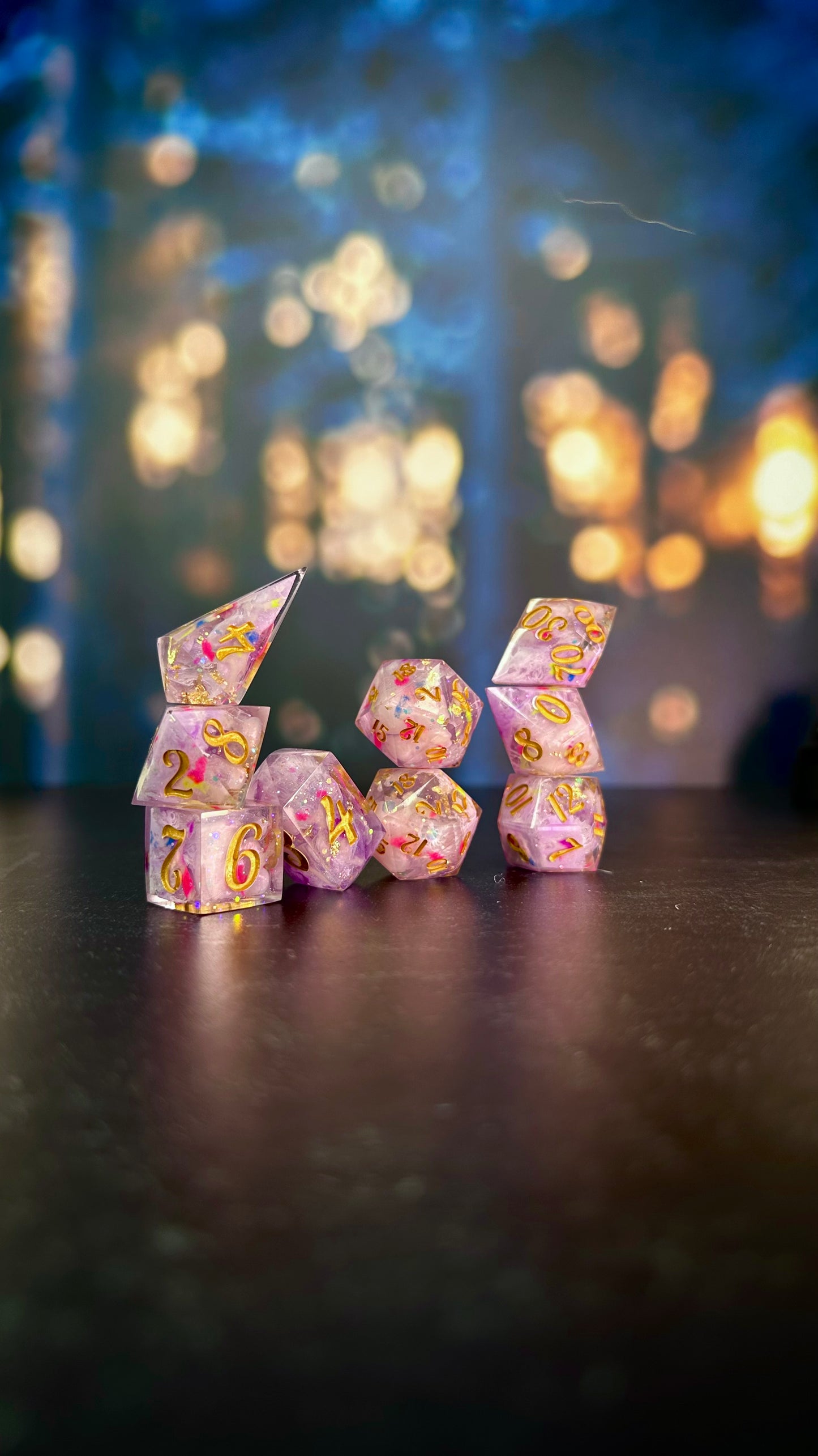 We can't fix it if we never face it- Pobody's Nerfect - 8 piece polyhedral dice set (Large)