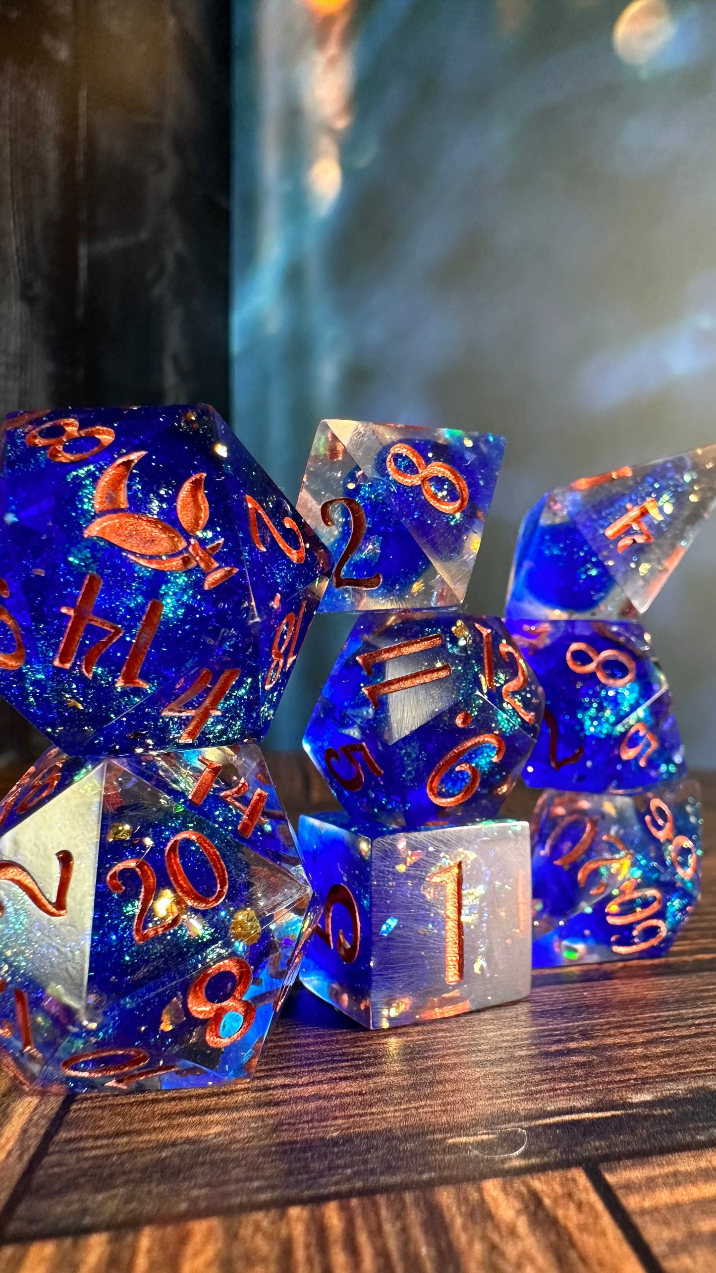 Dorian-8 piece polyhedral dice set