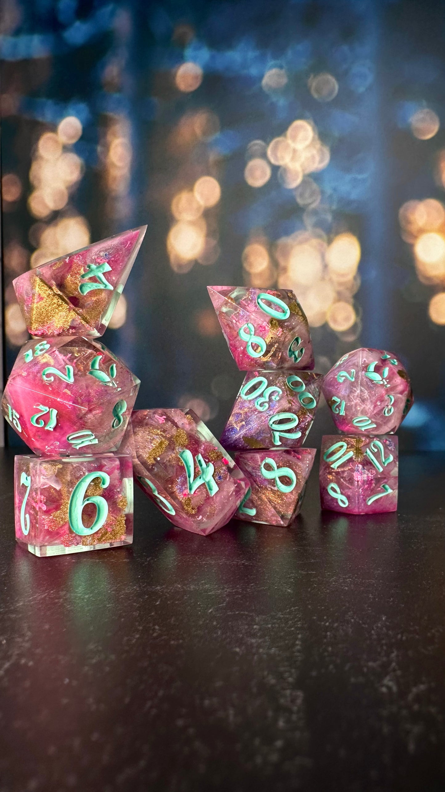 "It’s *infectious*"-Pobody's Nerfect - 8 piece polyhedral dice set (Large)