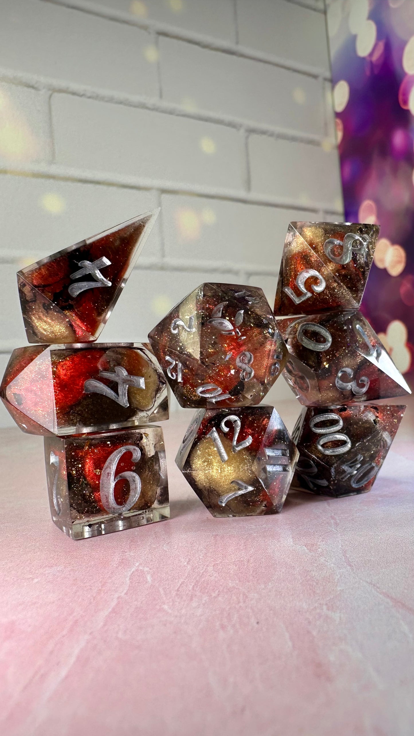 Daja-8 piece polyhedral dice set (Large)