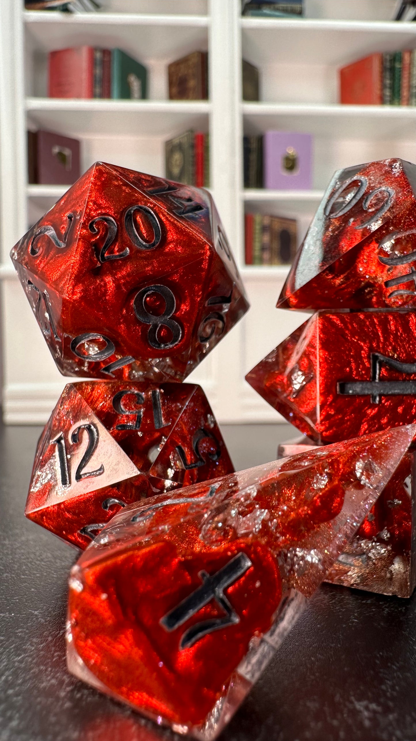 "Arrogant Bastards, That's What" - 8 piece polyhedral dice set