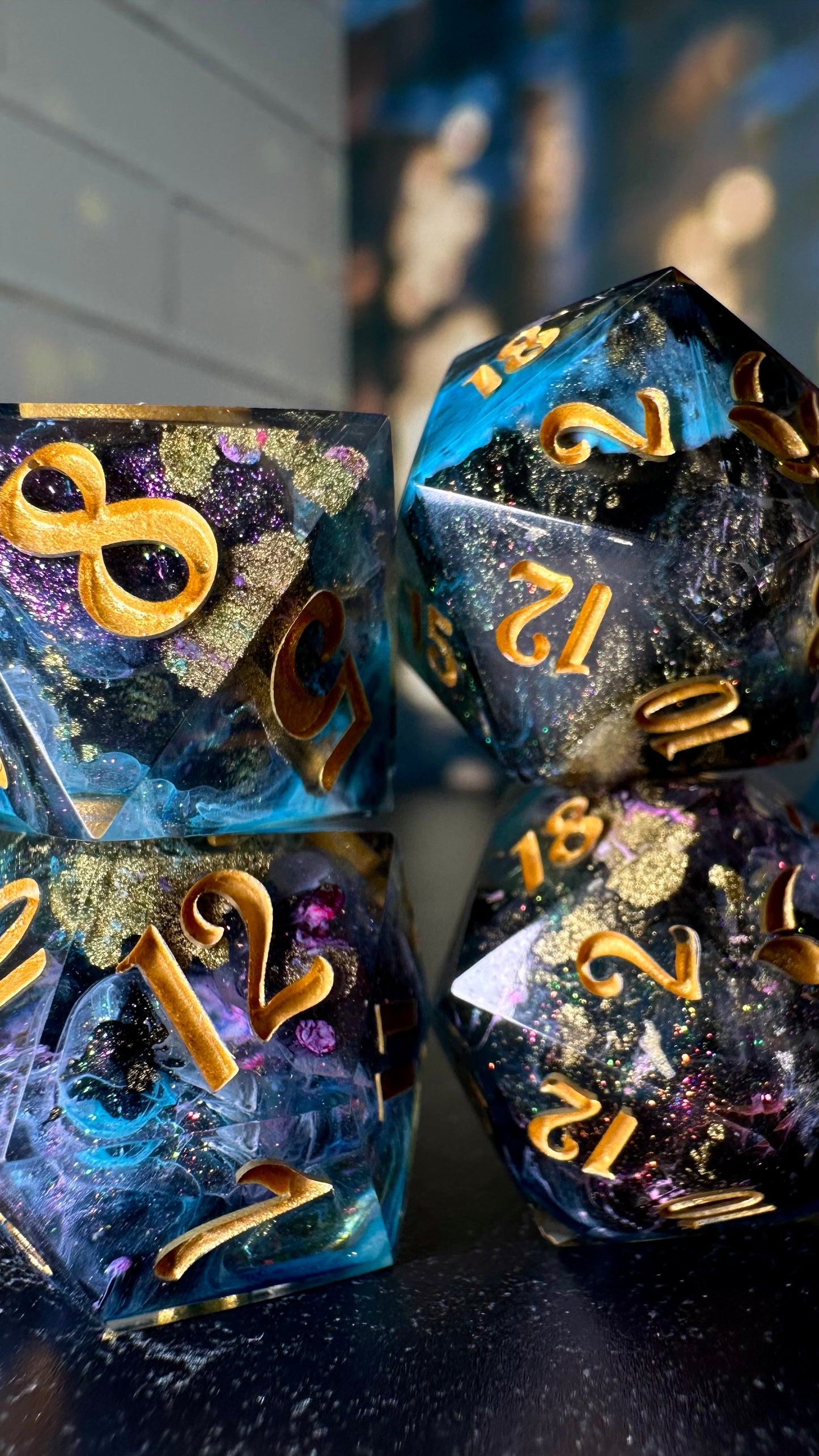 What it Sounds Like V1 -8 piece polyhedral dice set (Large)