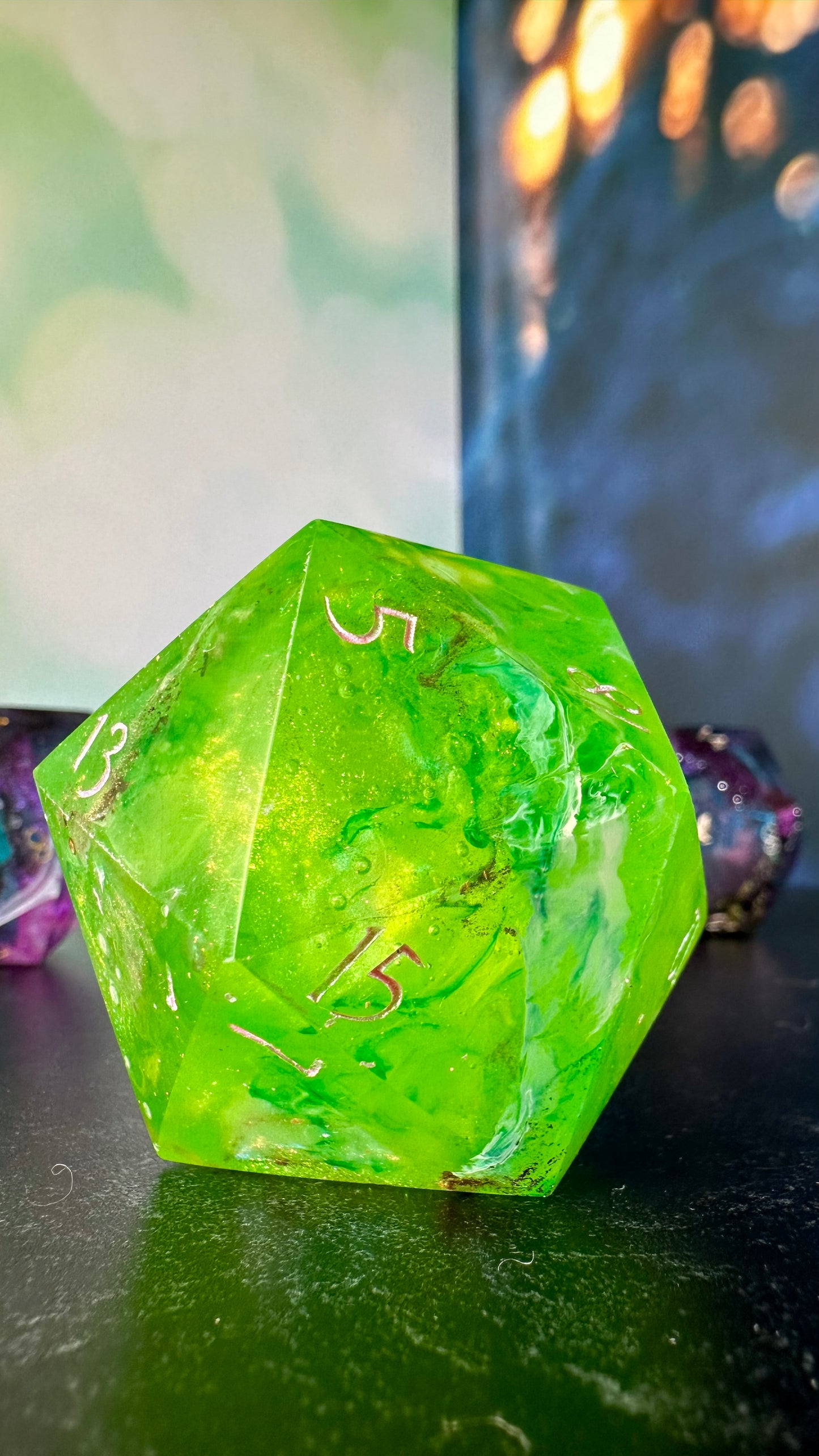 Spring Magic- 60 MM Logo d20 Paperweight Chonk (Beta) Pobody's Nerfect