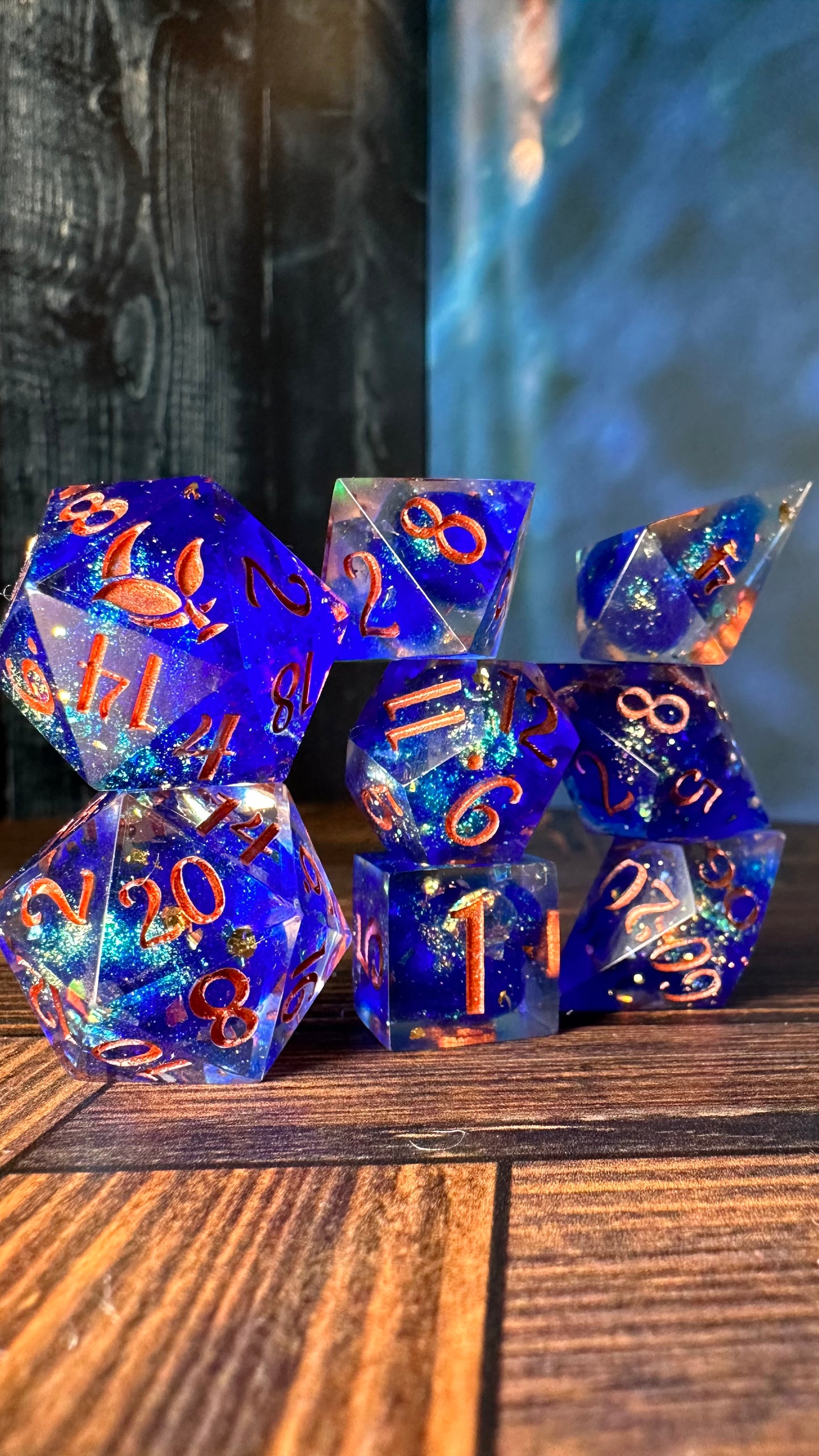 Dorian-8 piece polyhedral dice set