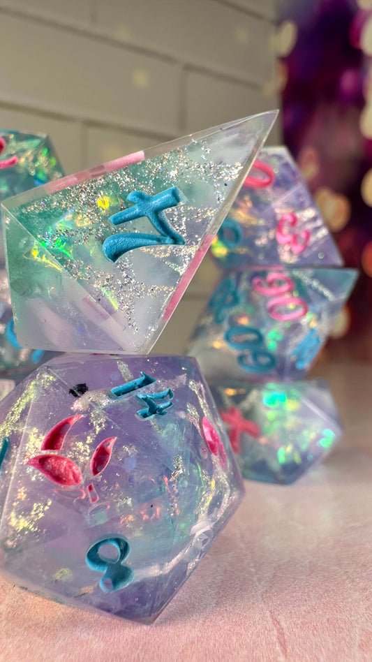 "Zetus-Lapetus!”-Pobody’s Nerfect- 8 piece polyhedral dice set (Large)