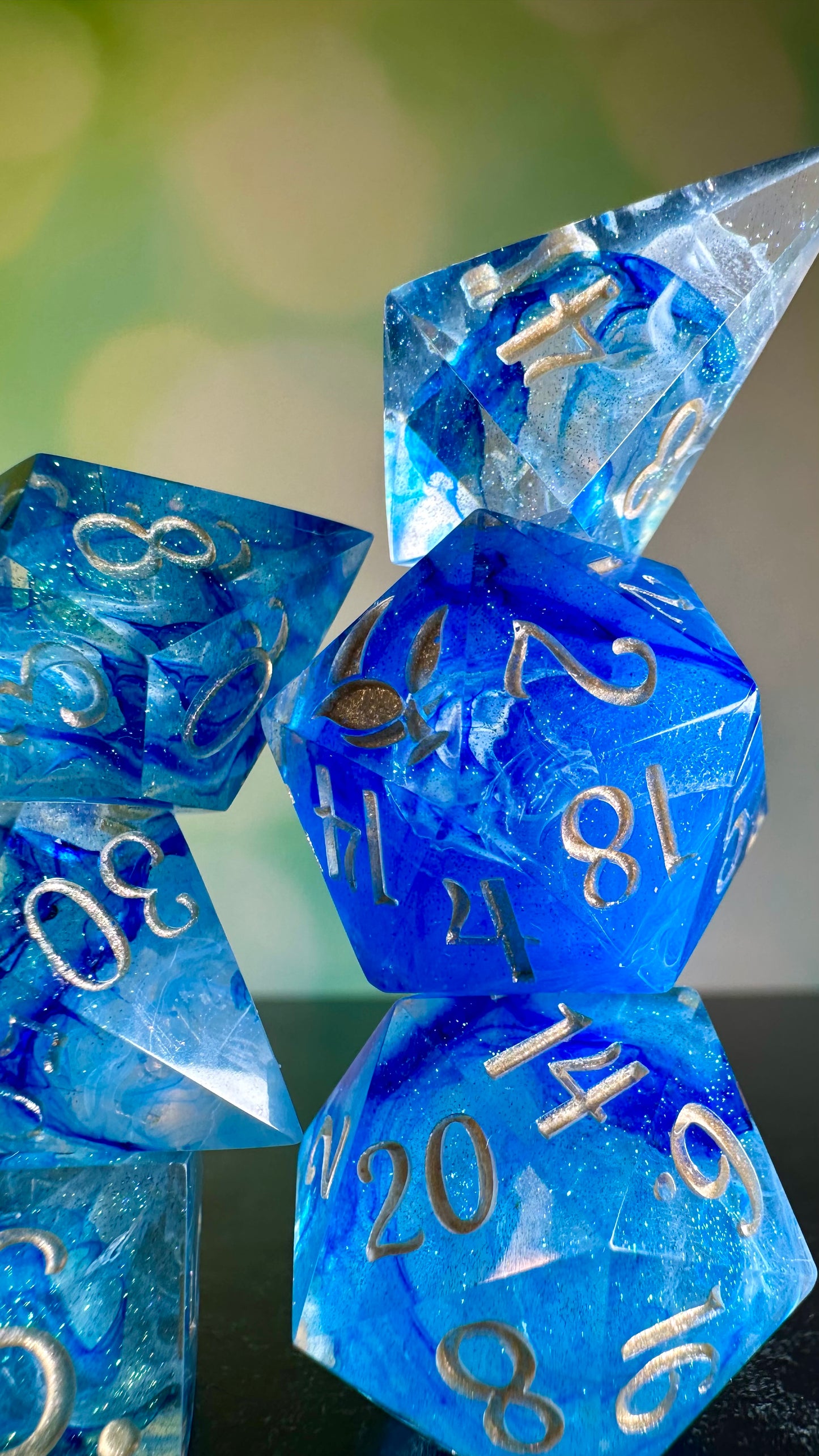 Weather Mage- 8 piece polyhedral dice set
