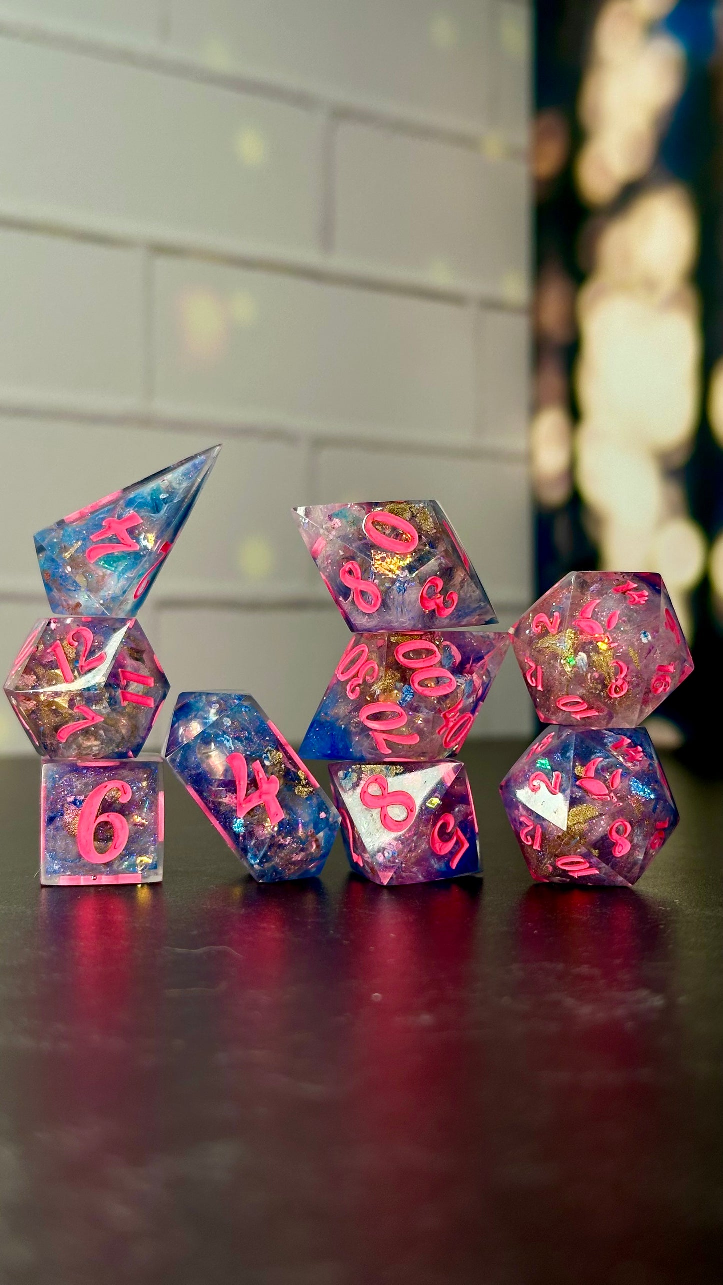 You’re All I Can Think Of-8 piece polyhedral dice set (Large)