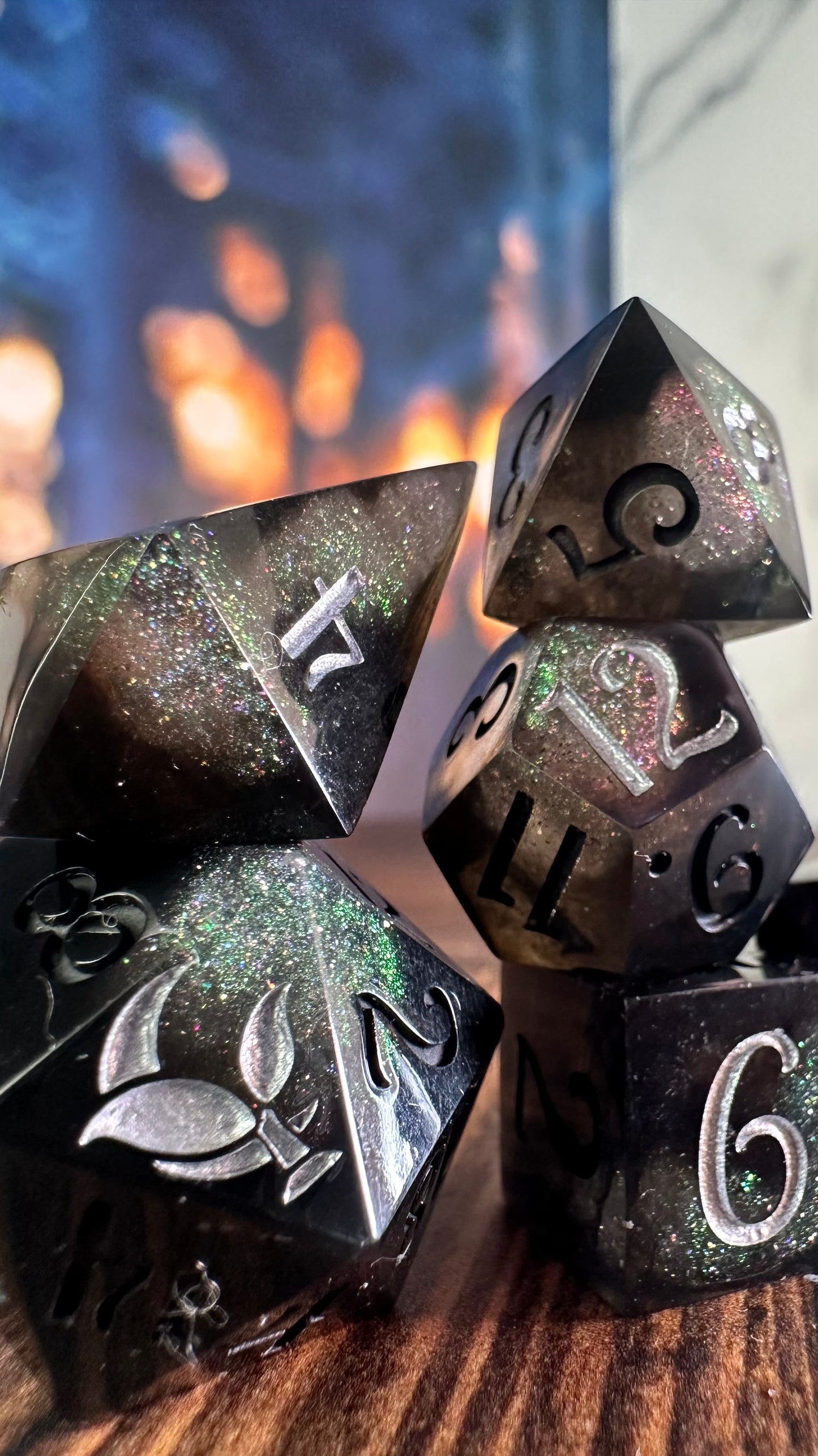 Void and Hope- 8 piece polyhedral dice set