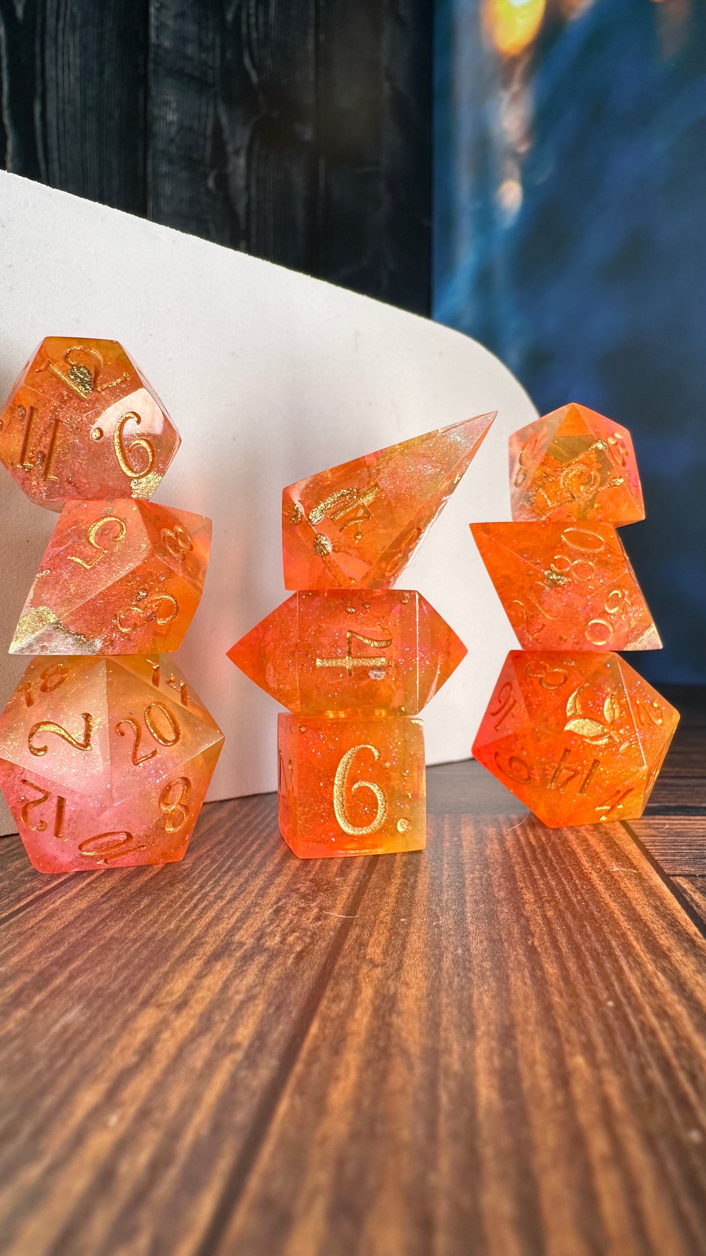 Lehaba-8 piece polyhedral dice set