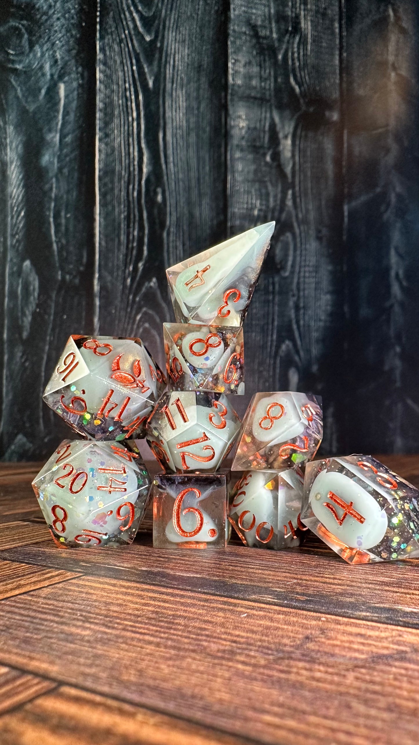 Nehemia-8 piece polyhedral dice set