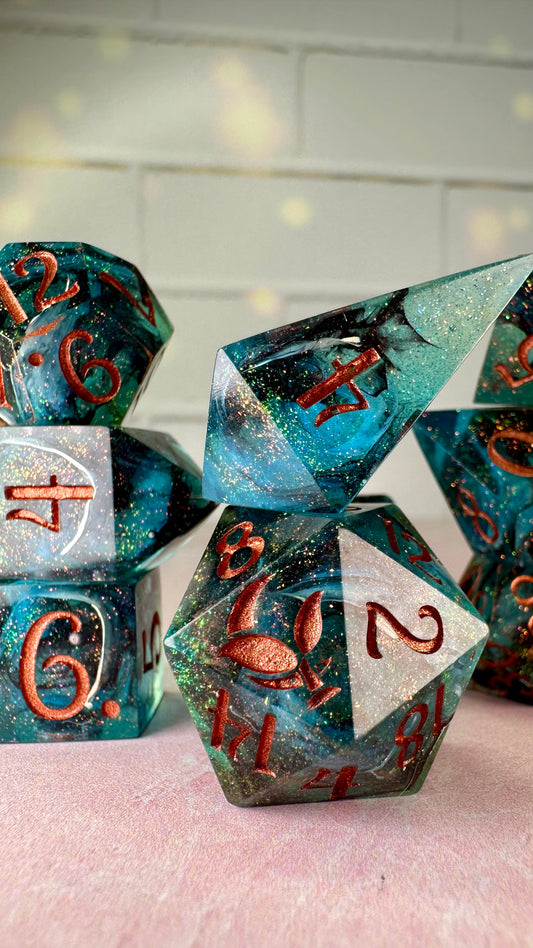 Mated Redux- 8 piece polyhedral dice set