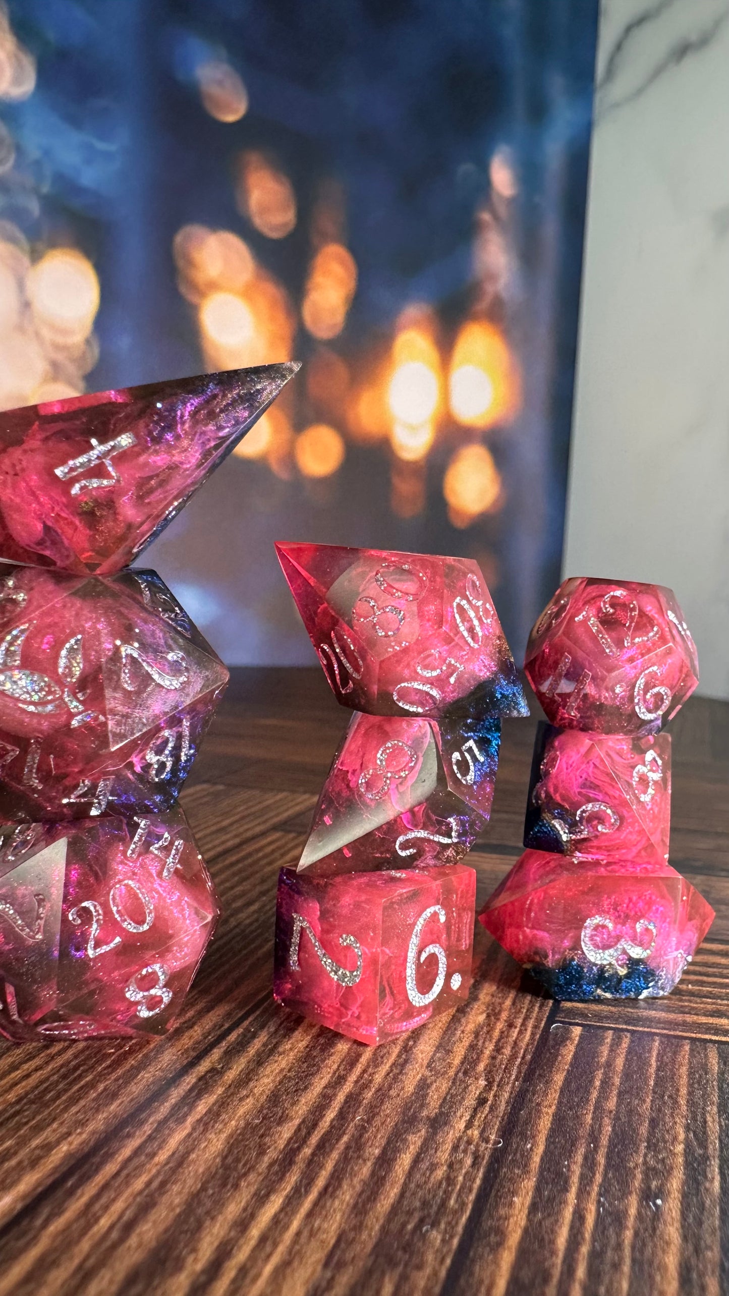 Synth- 8 piece polyhedral dice set