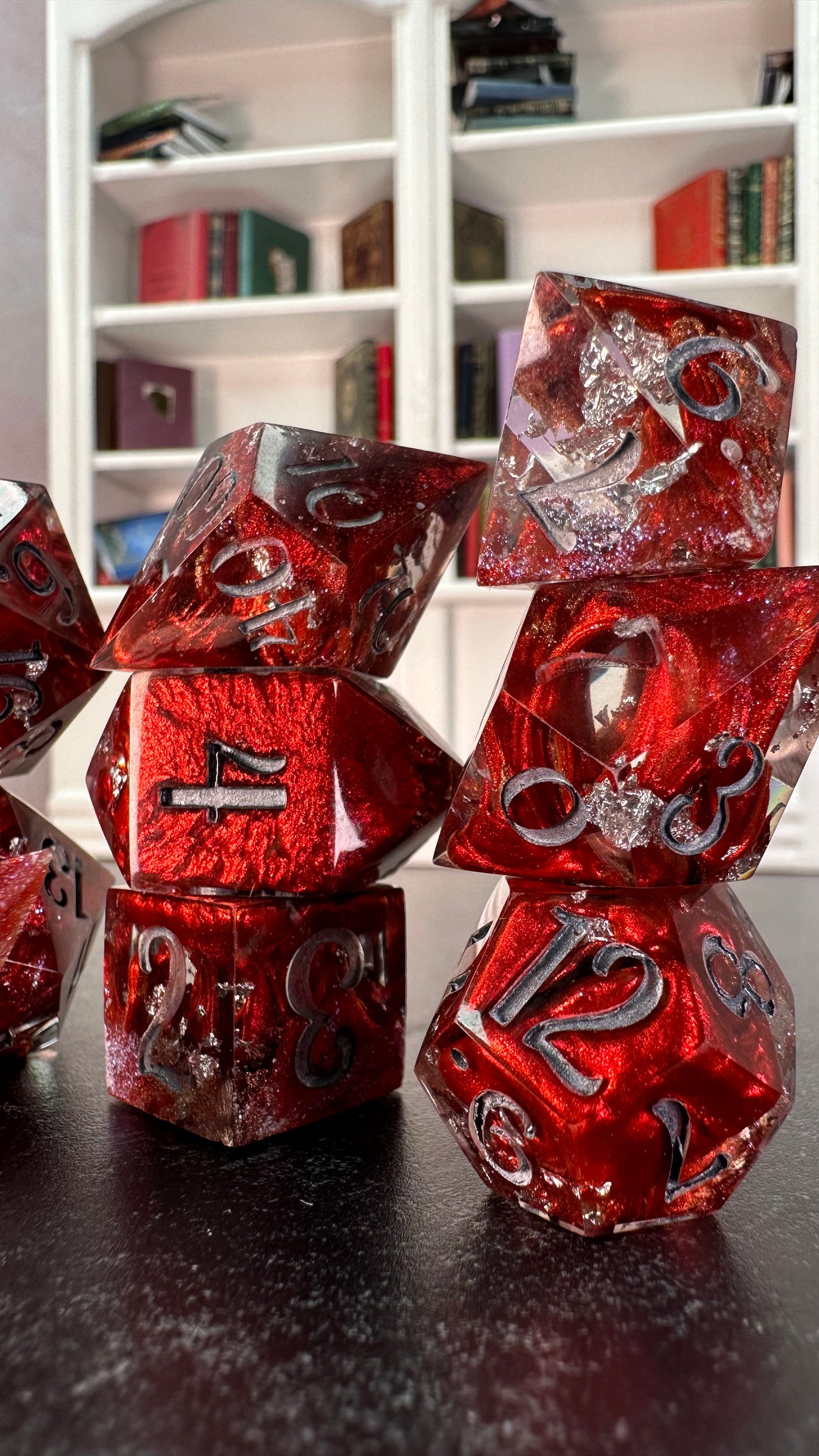 "Arrogant Bastards, That's What" - 8 piece polyhedral dice set