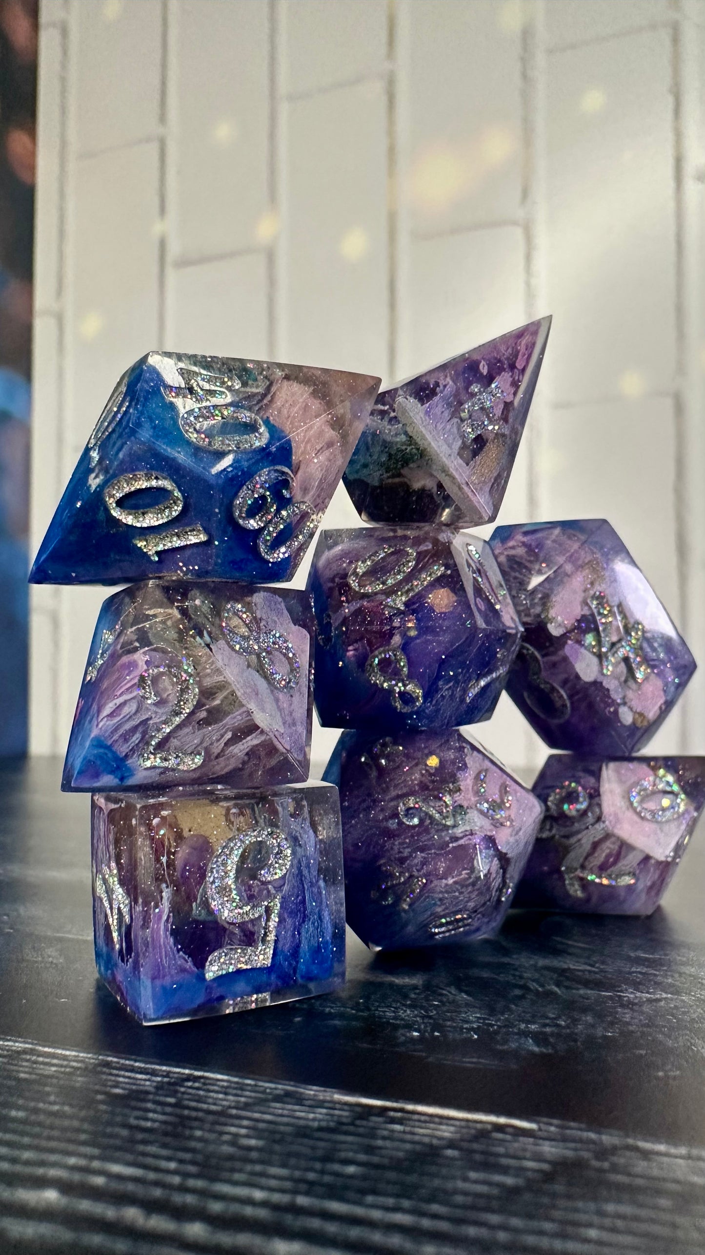 The Ozdust Ballroom-8 piece polyhedral dice set (Large) Pobody's Nerfect