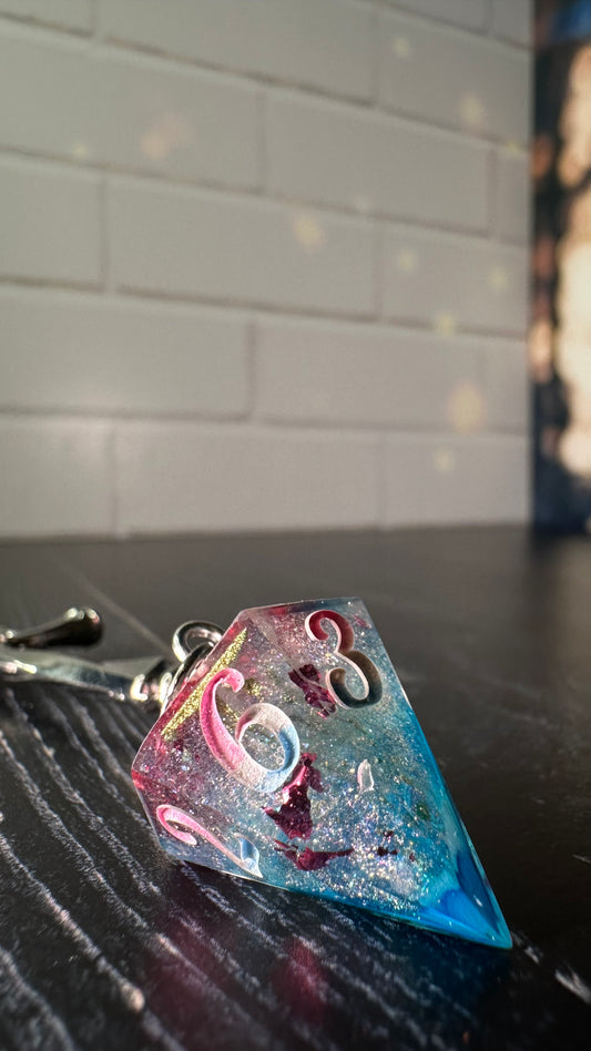Trans Pride Dice Dagger